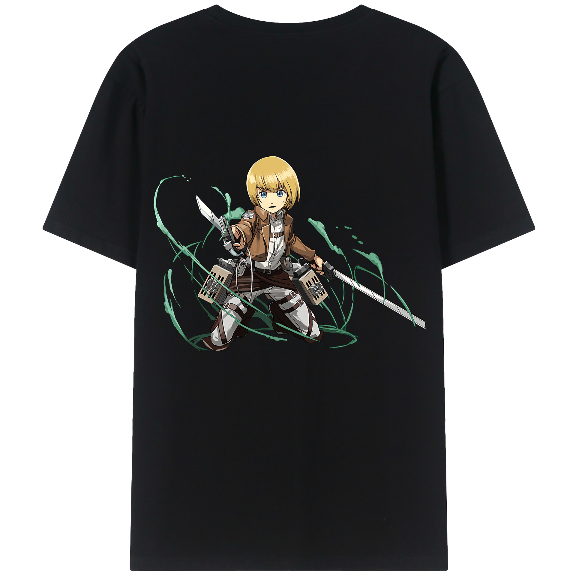 （画像用） 進撃の巨人 アルミン·アルレルト Attack on Titan Armin Arlert 綿100％半袖Tシャツ（背面プリント）