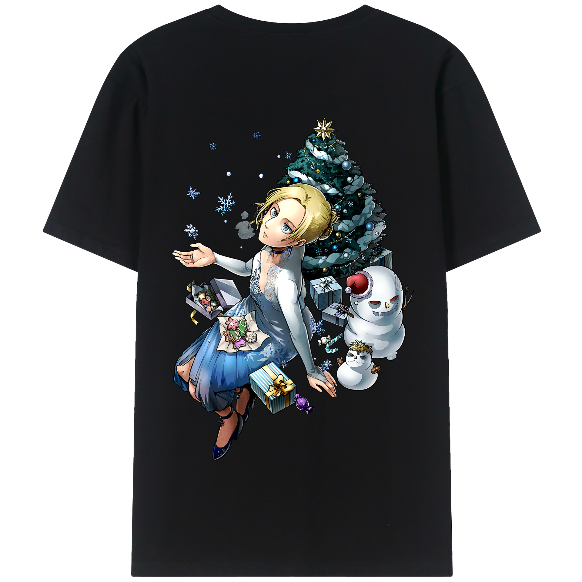 （画像用） 進撃の巨人 アニ・レオンハート Attack on Titan Annie Leonhart 綿100％半袖Tシャツ（背面プリント）