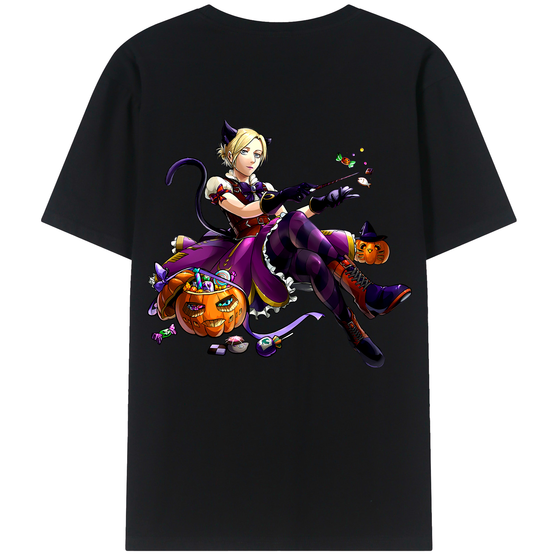 （画像用） 進撃の巨人 アニ・レオンハート Attack on Titan Annie Leonhart 綿100％半袖Tシャツ（背面プリント）
