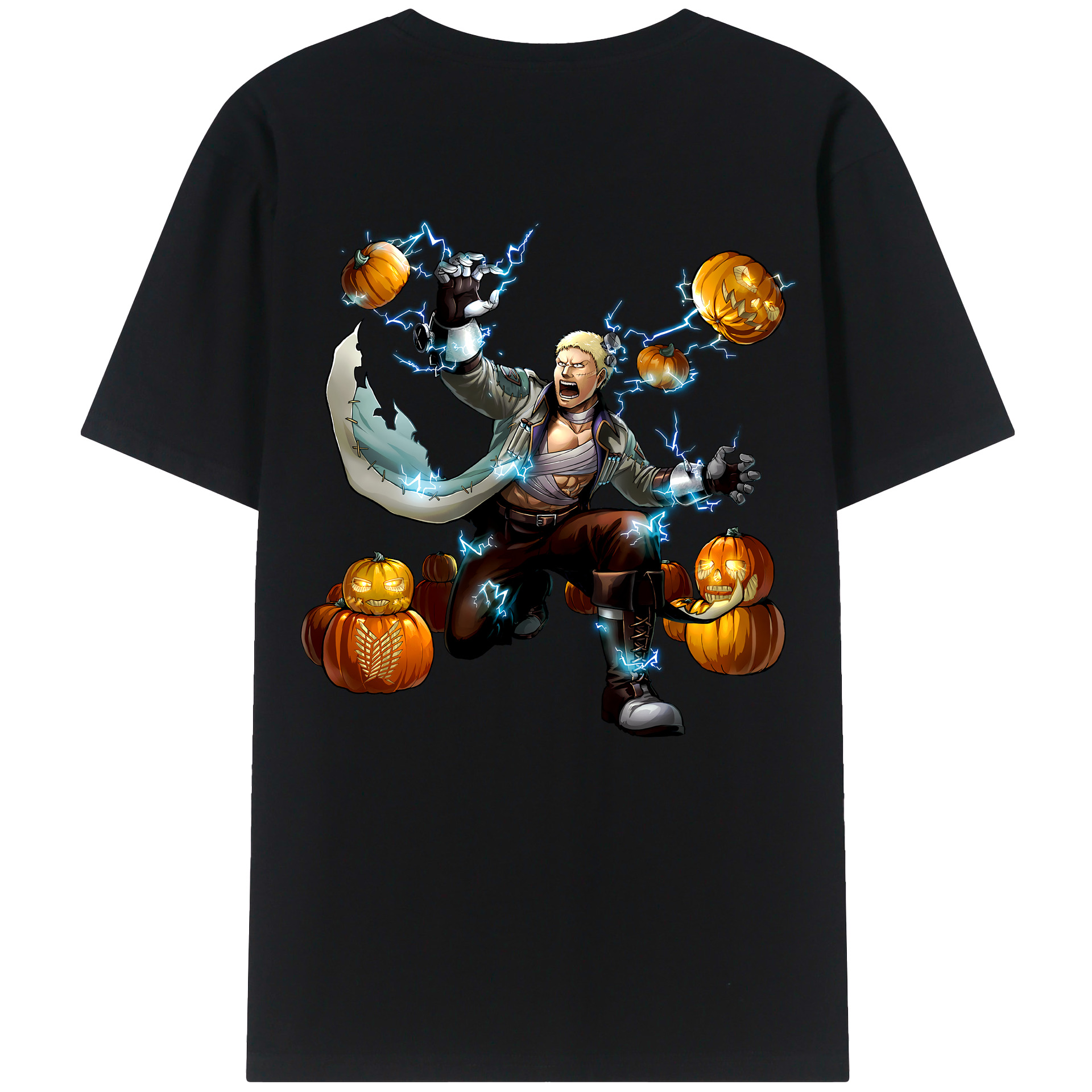 （画像用） 進撃の巨人 ライナー・ブラウン Attack on Titan Reiner Braun 綿100％半袖Tシャツ（背面プリント）