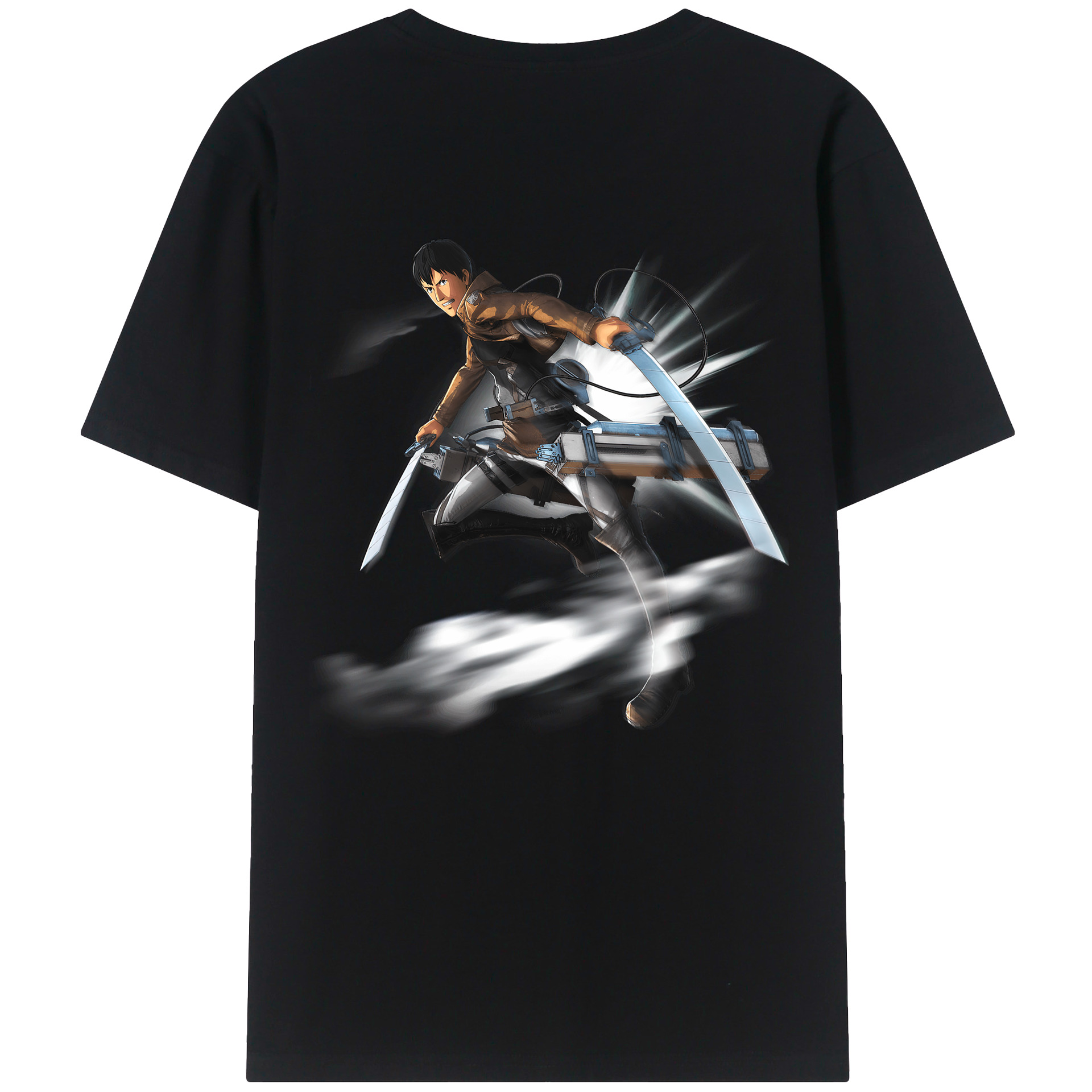 （画像用） 進撃の巨人 ベルトルト・フーバー Attack on Titan Bertholdt Hoover 綿100％半袖Tシャツ（背面プリント）
