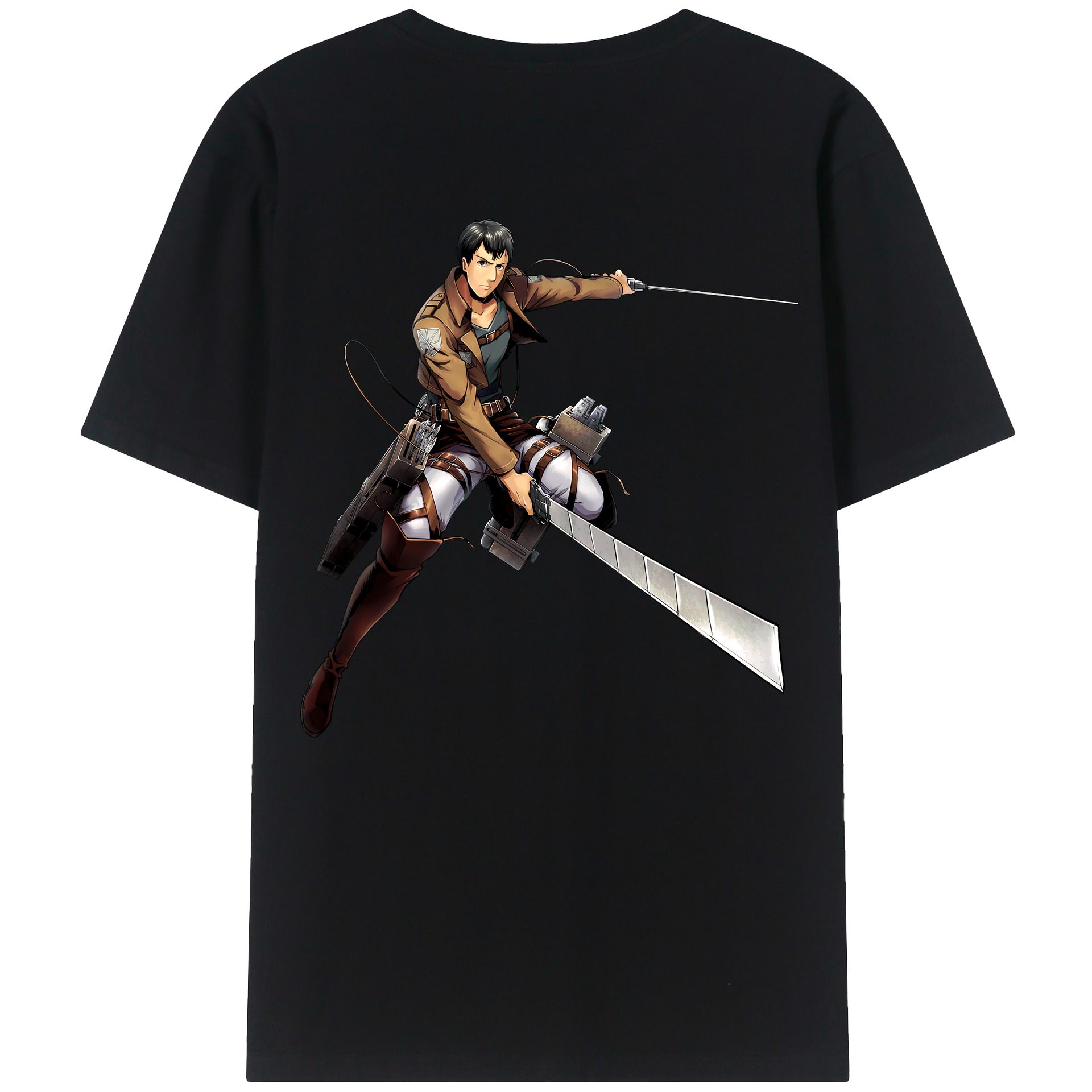 （画像用） 進撃の巨人 ベルトルト・フーバー Attack on Titan Bertholdt Hoover 綿100％半袖Tシャツ（背面プリント）