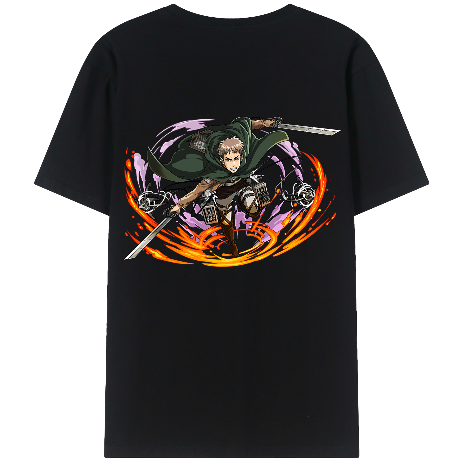 （画像用） 進撃の巨人 ジャン・キルシュタイン Attack on Titan Jean Kirstein 綿100％半袖Tシャツ（背面プリント）