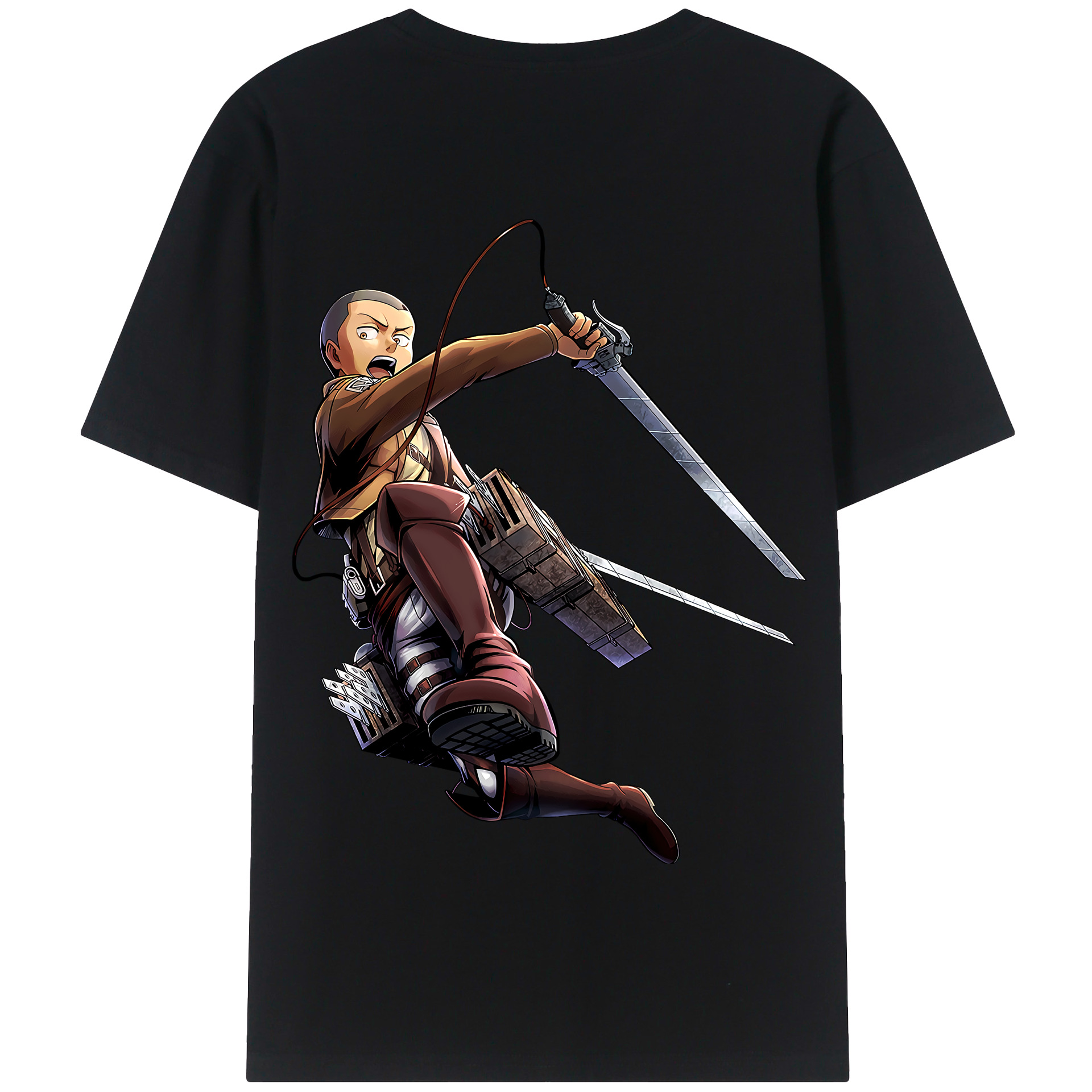 （画像用） 進撃の巨人 コニー·スプリンガー Attack on Titan Connie Springer 綿100％半袖Tシャツ（背面プリント）