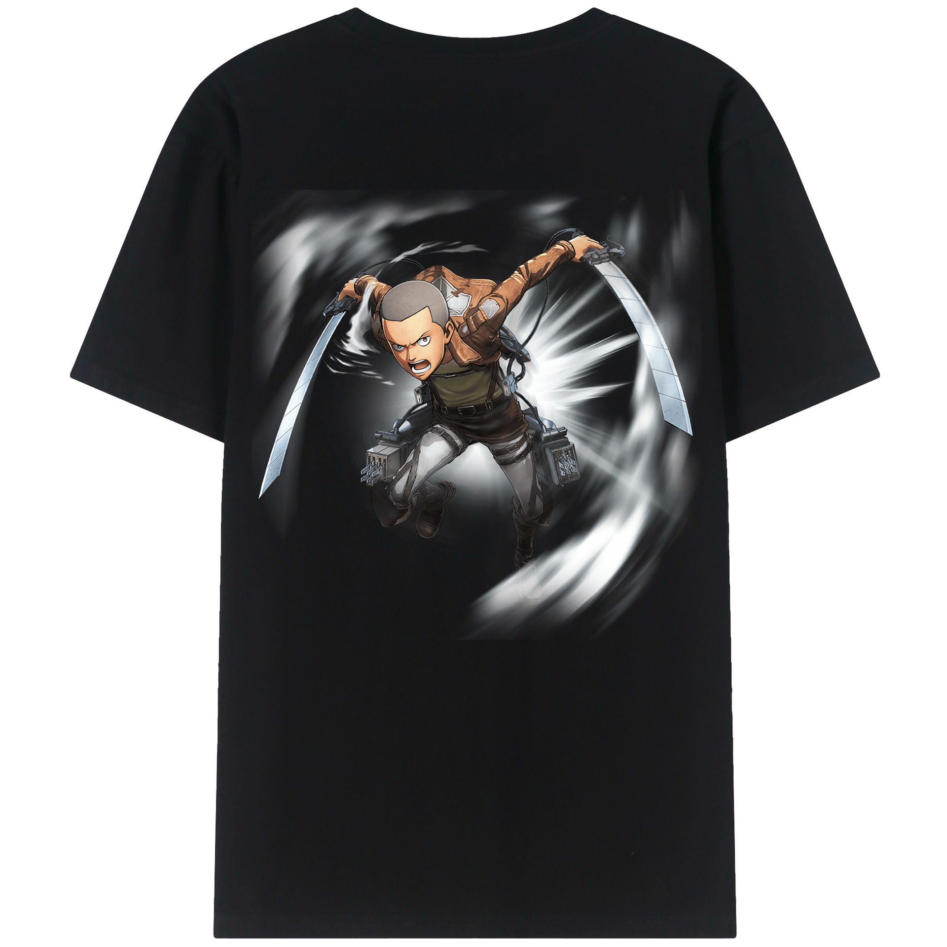 （画像用） 進撃の巨人 コニー·スプリンガー Attack on Titan Connie Springer 綿100％半袖Tシャツ（背面プリント）
