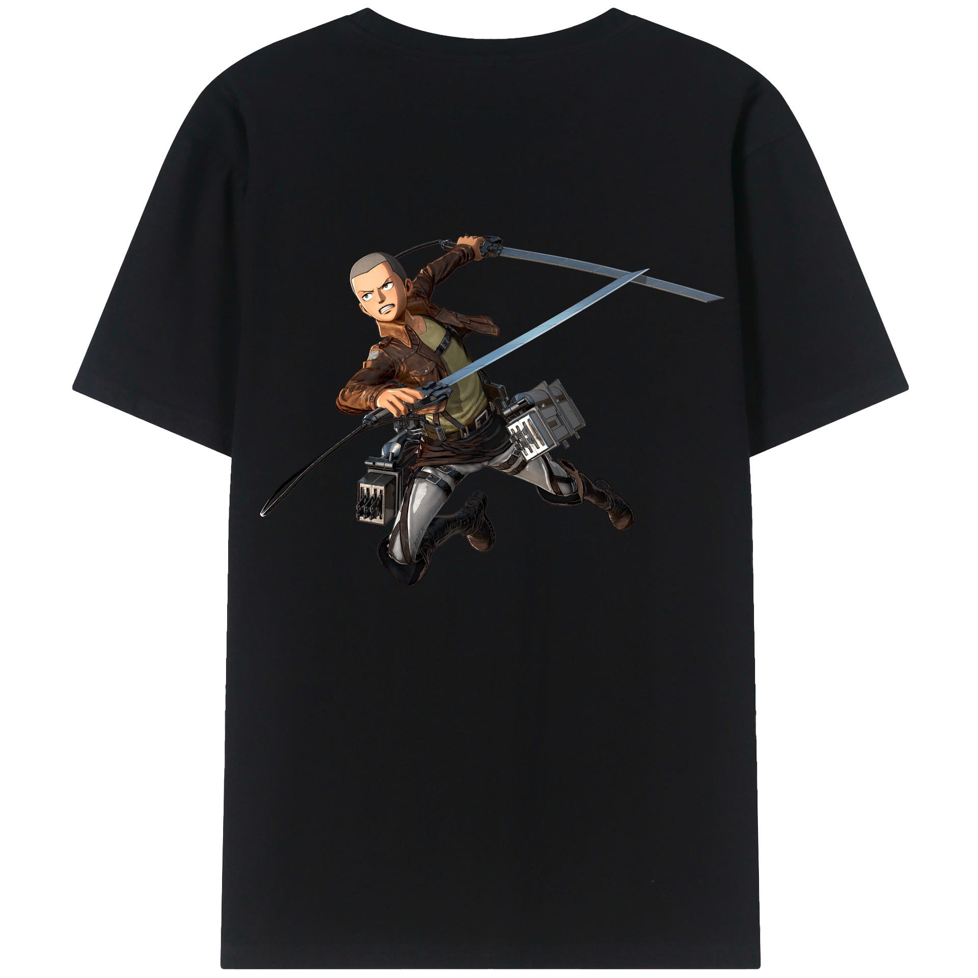 （画像用） 進撃の巨人 コニー·スプリンガー Attack on Titan Connie Springer 綿100％半袖Tシャツ（背面プリント）
