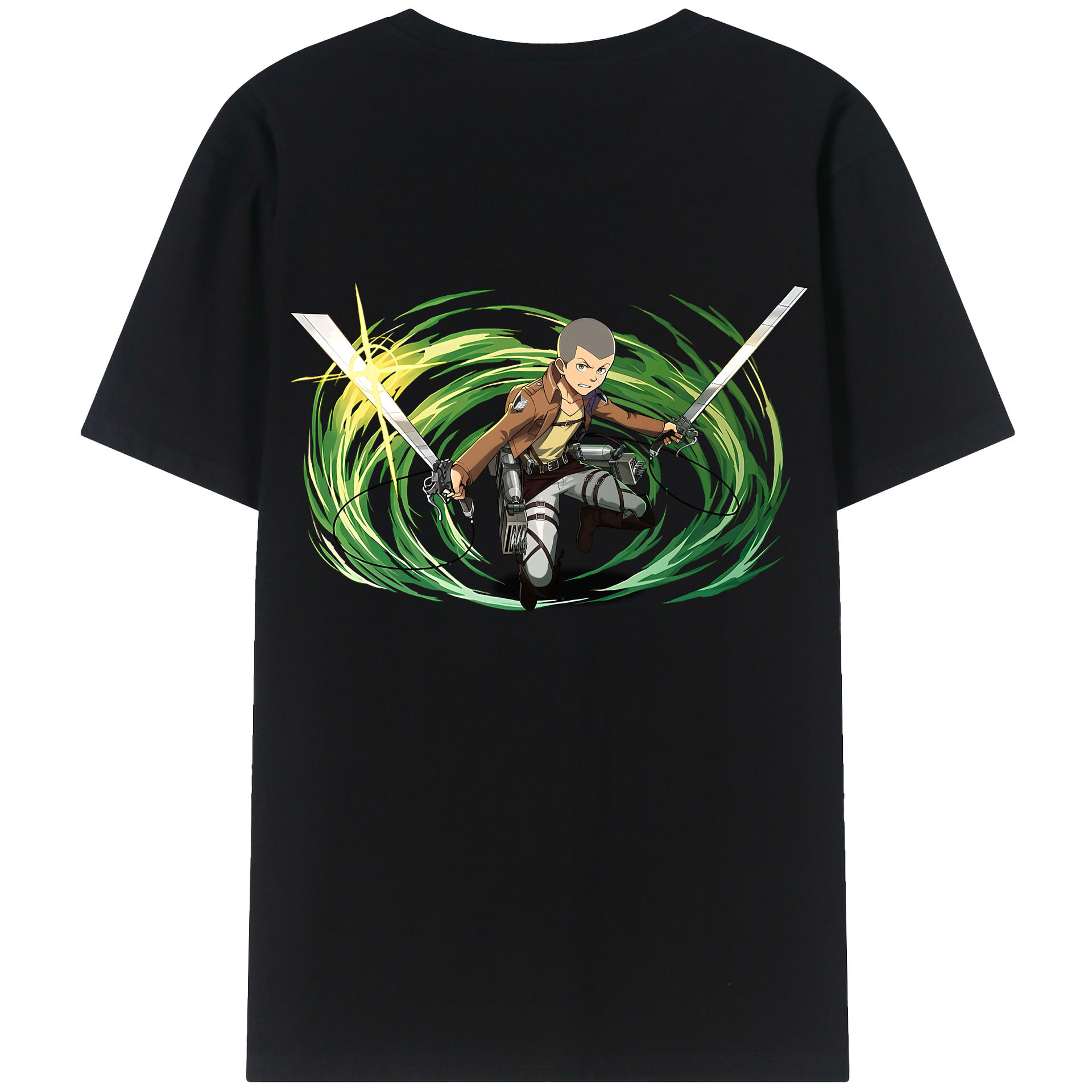 （画像用） 進撃の巨人 コニー·スプリンガー Attack on Titan Connie Springer 綿100％半袖Tシャツ（背面プリント）
