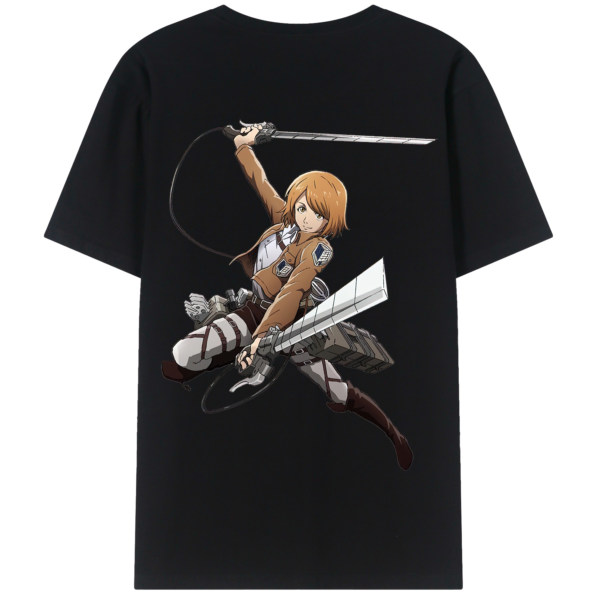 （画像用） 進撃の巨人 ペトラ·ラル Attack on Titan Petra Rall 綿100％半袖Tシャツ（背面プリント）