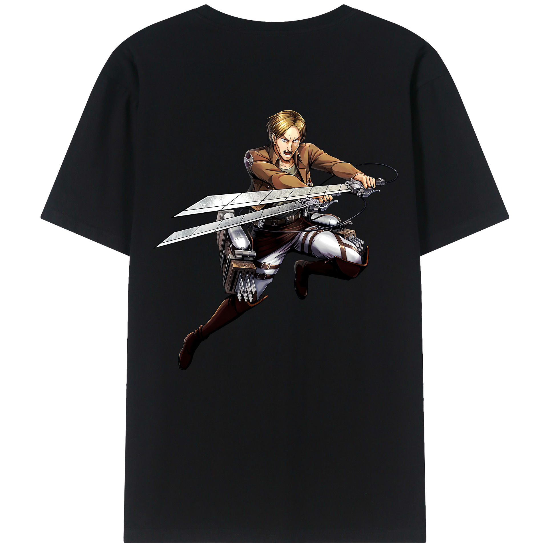 （画像用） 進撃の巨人 Attack on Titan 綿100％半袖Tシャツ（背面プリント）
