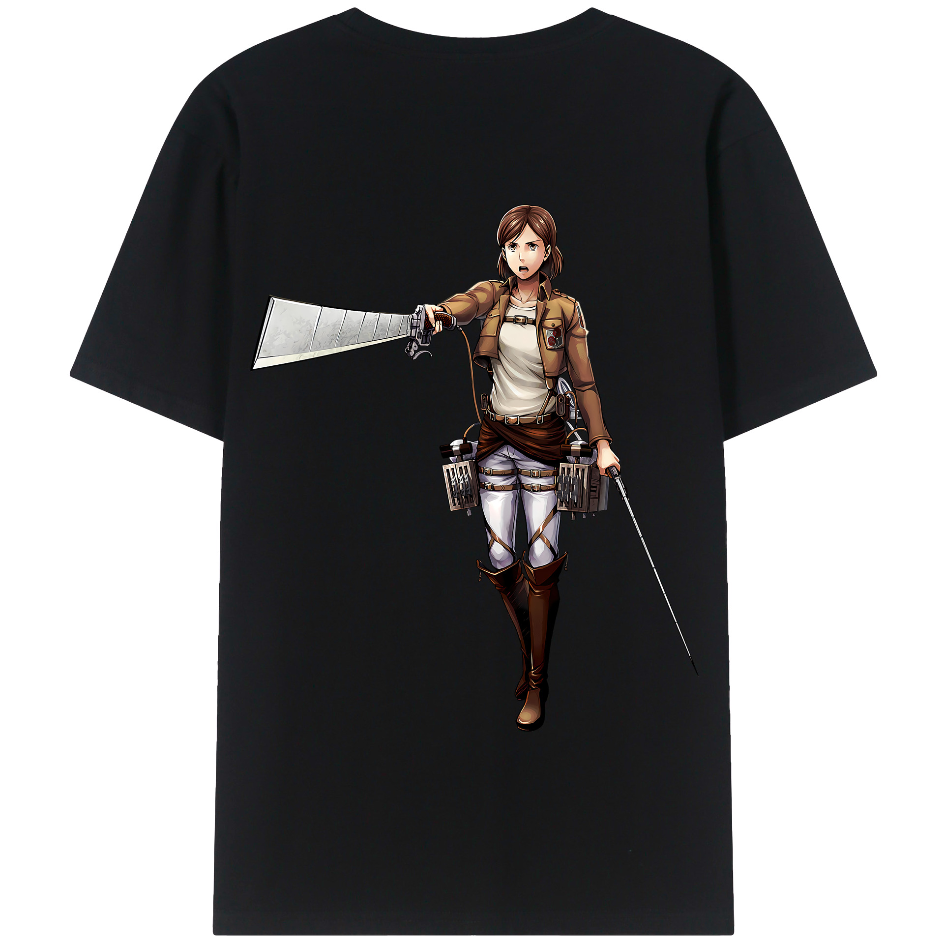 （画像用） 進撃の巨人 Attack on Titan 綿100％半袖Tシャツ（背面プリント）
