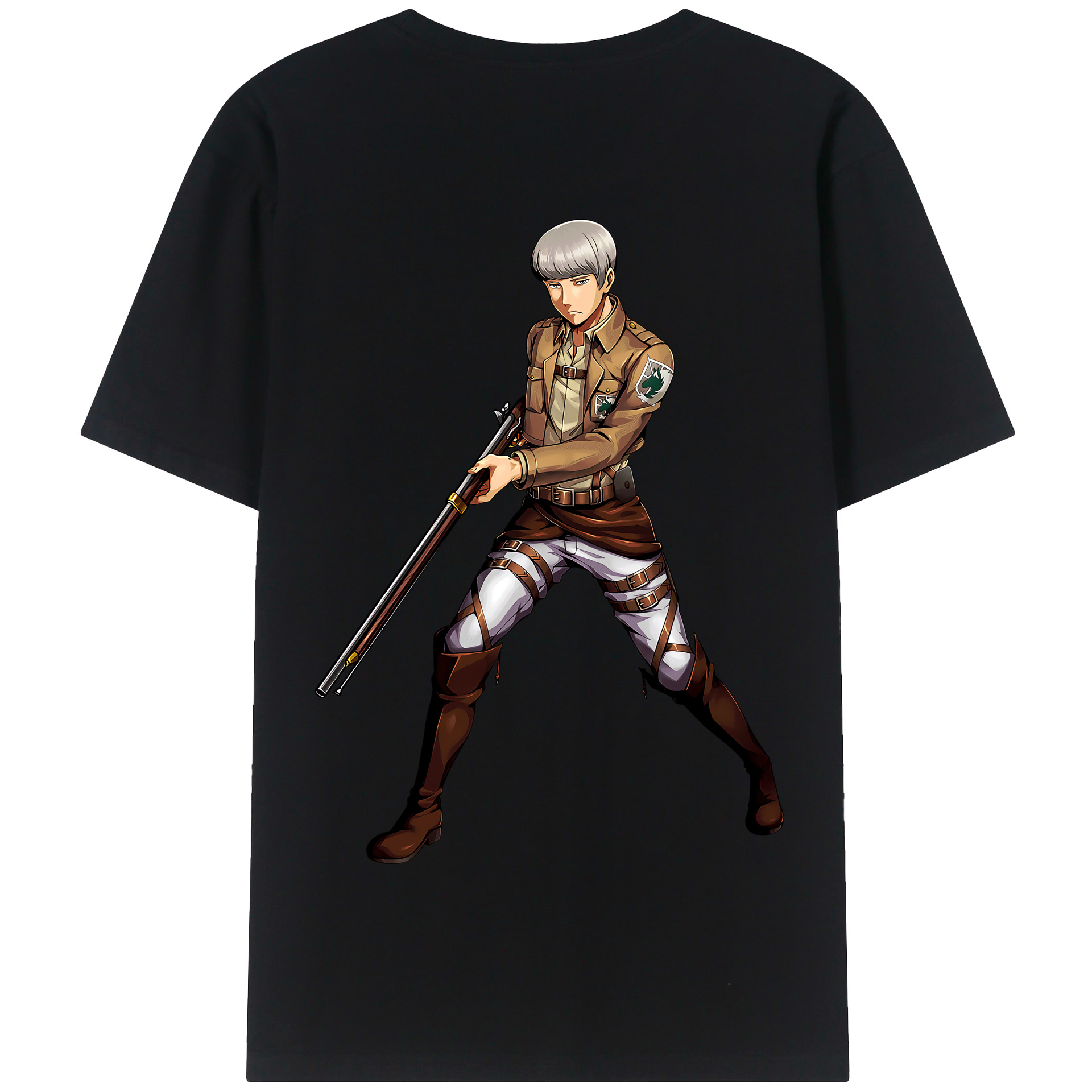 （画像用） 進撃の巨人 Attack on Titan 綿100％半袖Tシャツ（背面プリント）
