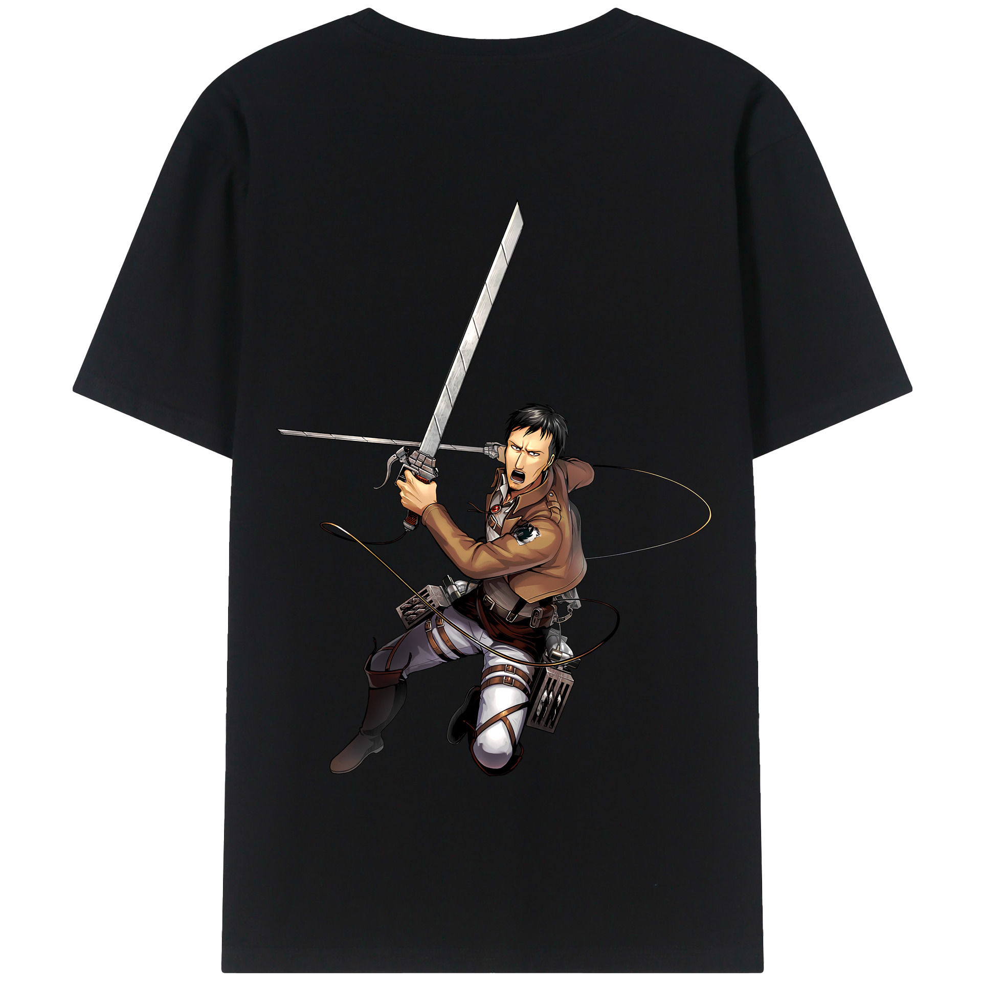 （画像用） 進撃の巨人 Attack on Titan 綿100％半袖Tシャツ（背面プリント）