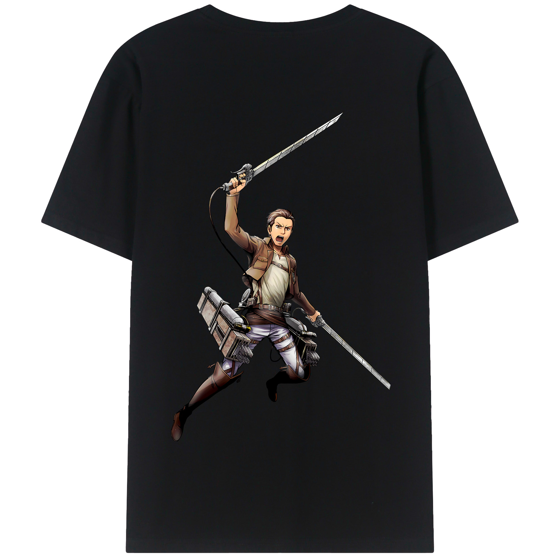 （画像用） 進撃の巨人 Attack on Titan 綿100％半袖Tシャツ（背面プリント）