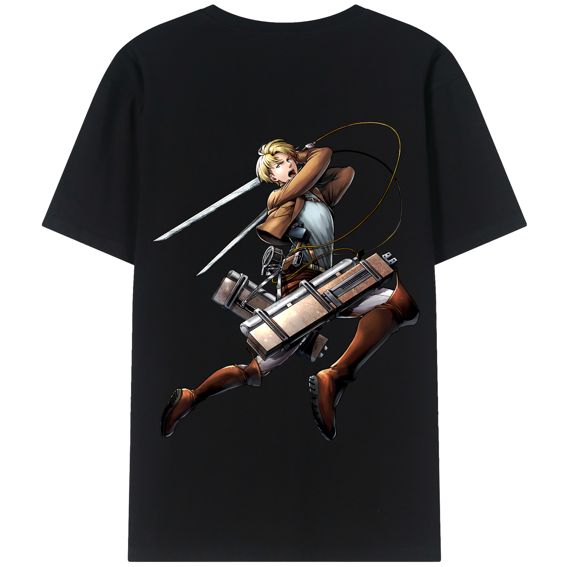 （画像用） 進撃の巨人 Attack on Titan 綿100％半袖Tシャツ（背面プリント）
