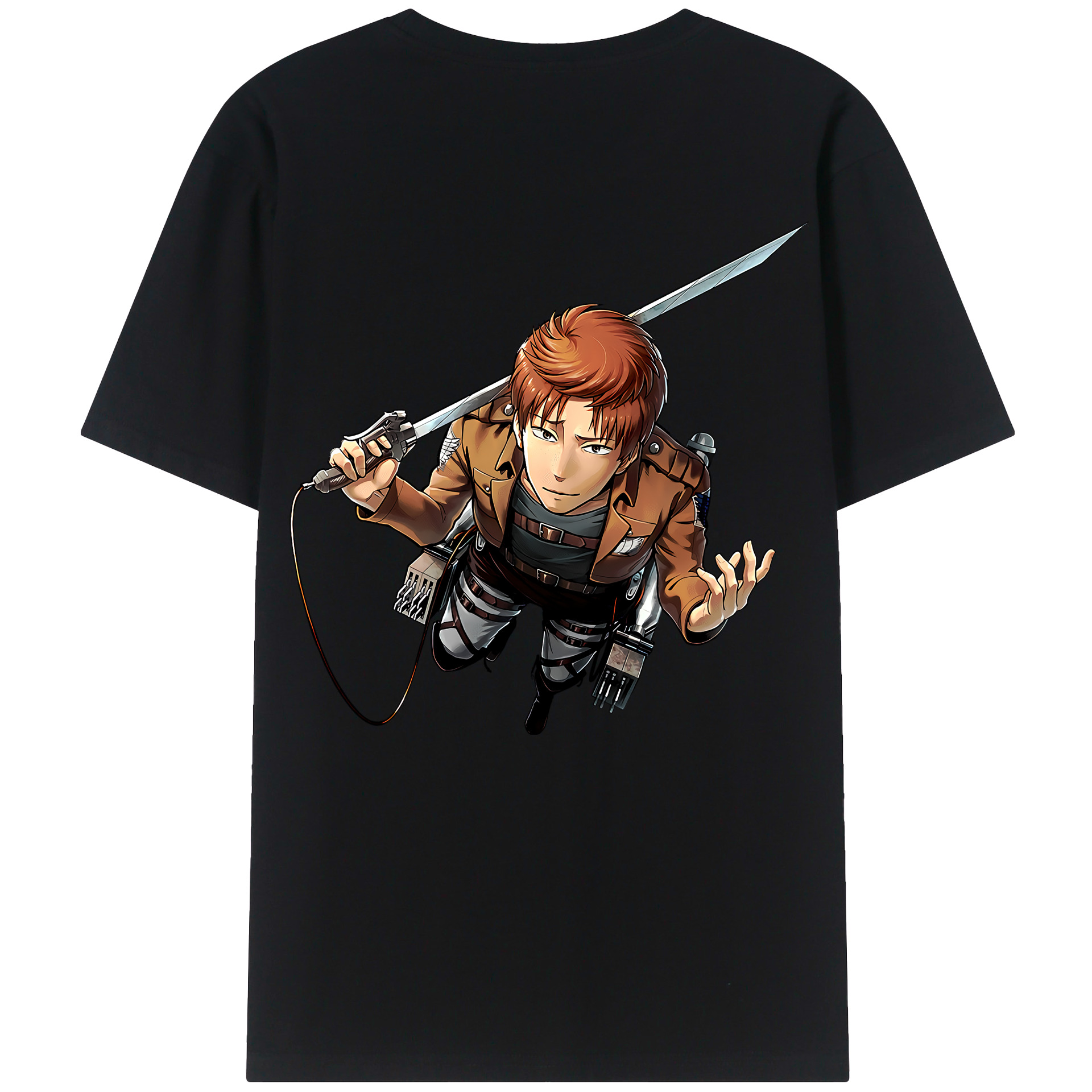 （画像用） 進撃の巨人 Attack on Titan 綿100％半袖Tシャツ（背面プリント）