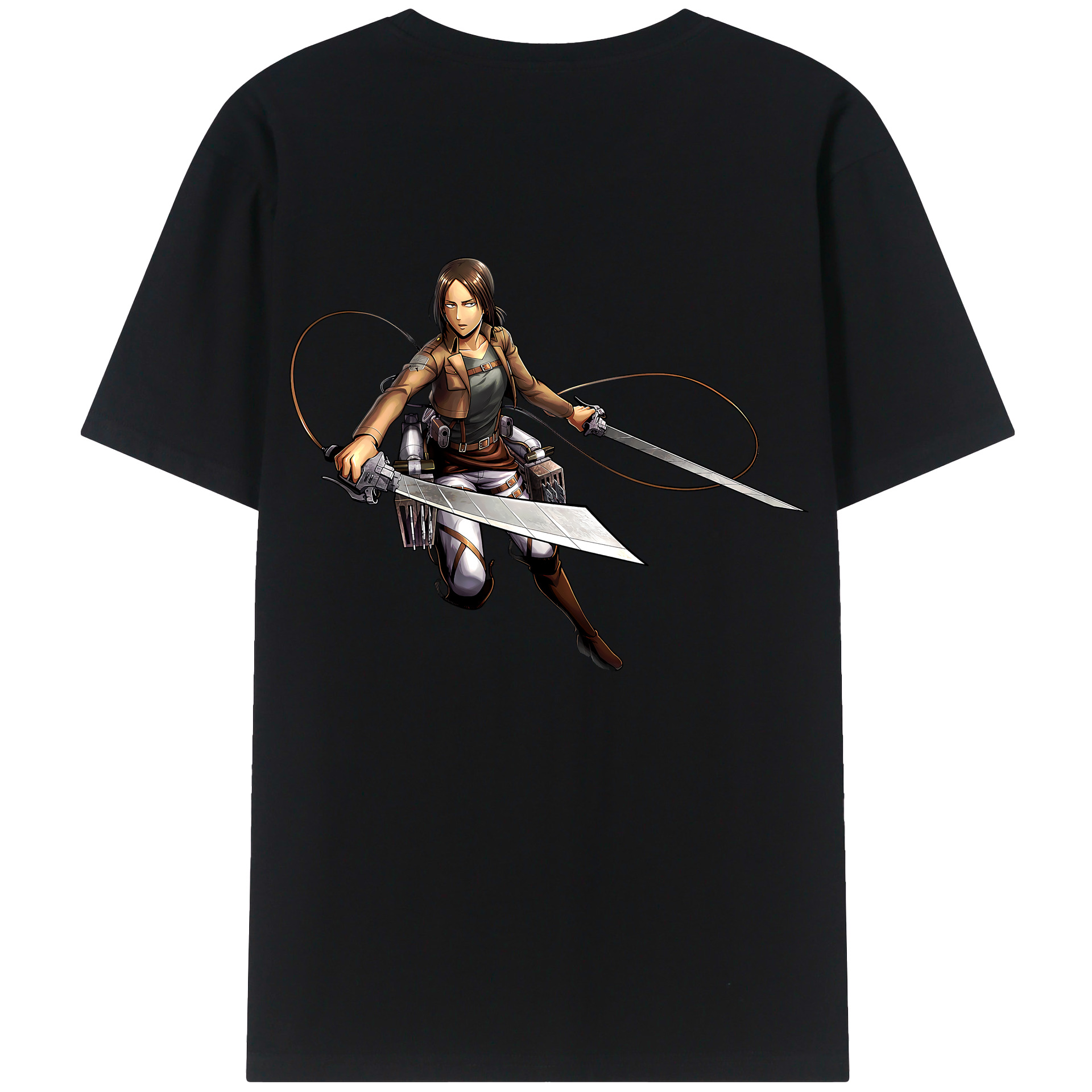 （画像用） 進撃の巨人 Attack on Titan 綿100％半袖Tシャツ（背面プリント）