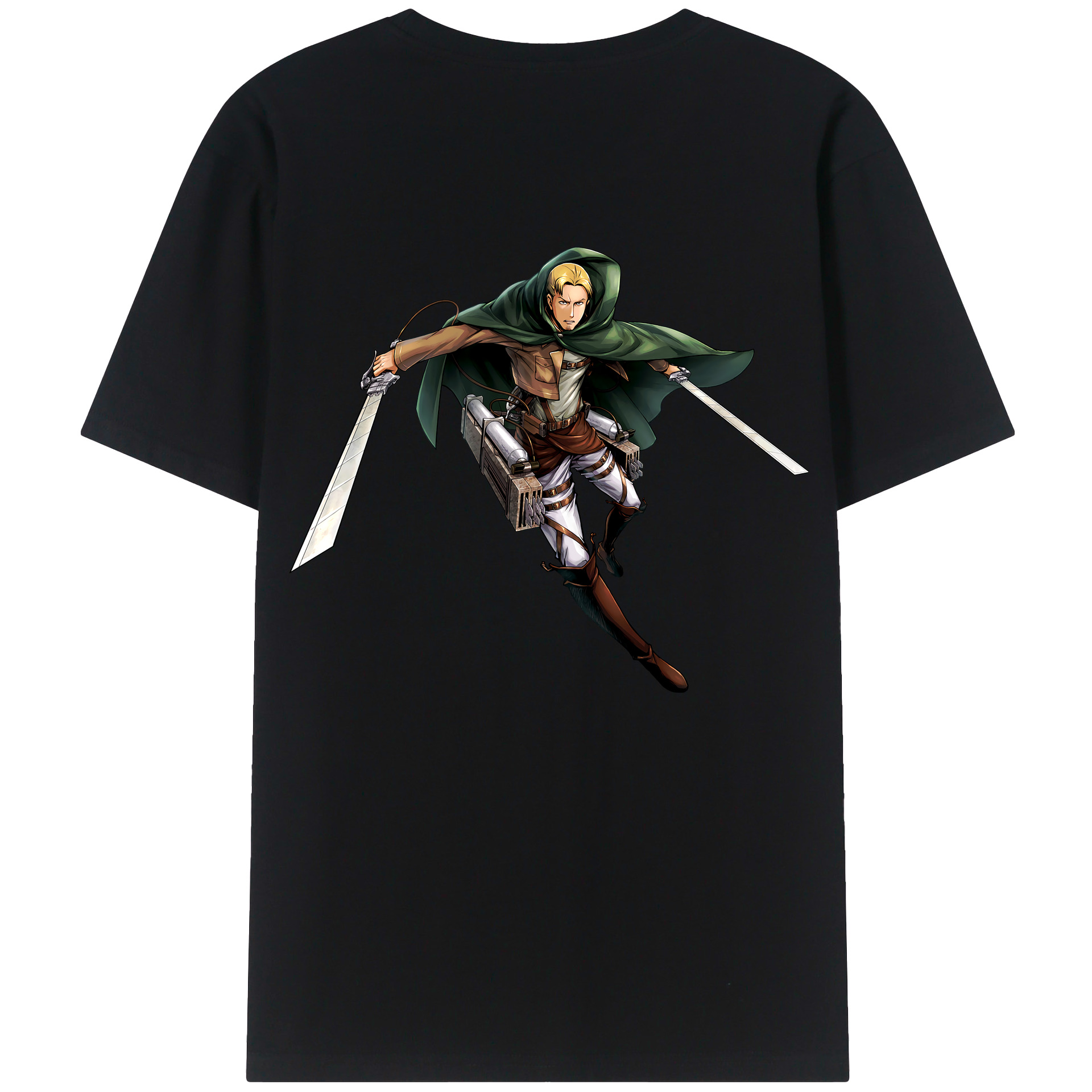 （画像用） 進撃の巨人 Attack on Titan 綿100％半袖Tシャツ（背面プリント）