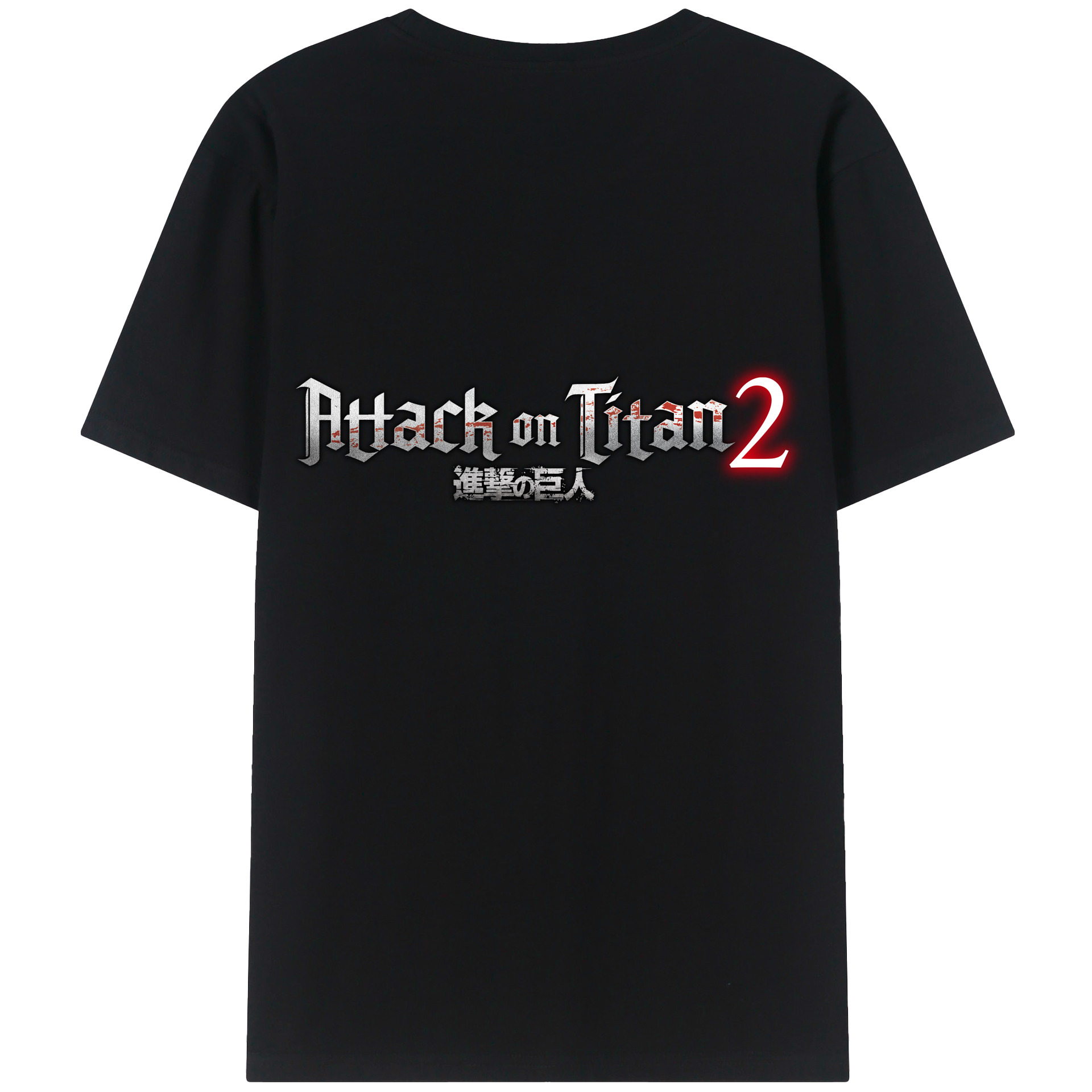 （画像用） 進撃の巨人 Attack on Titan 綿100％半袖Tシャツ（背面プリント）