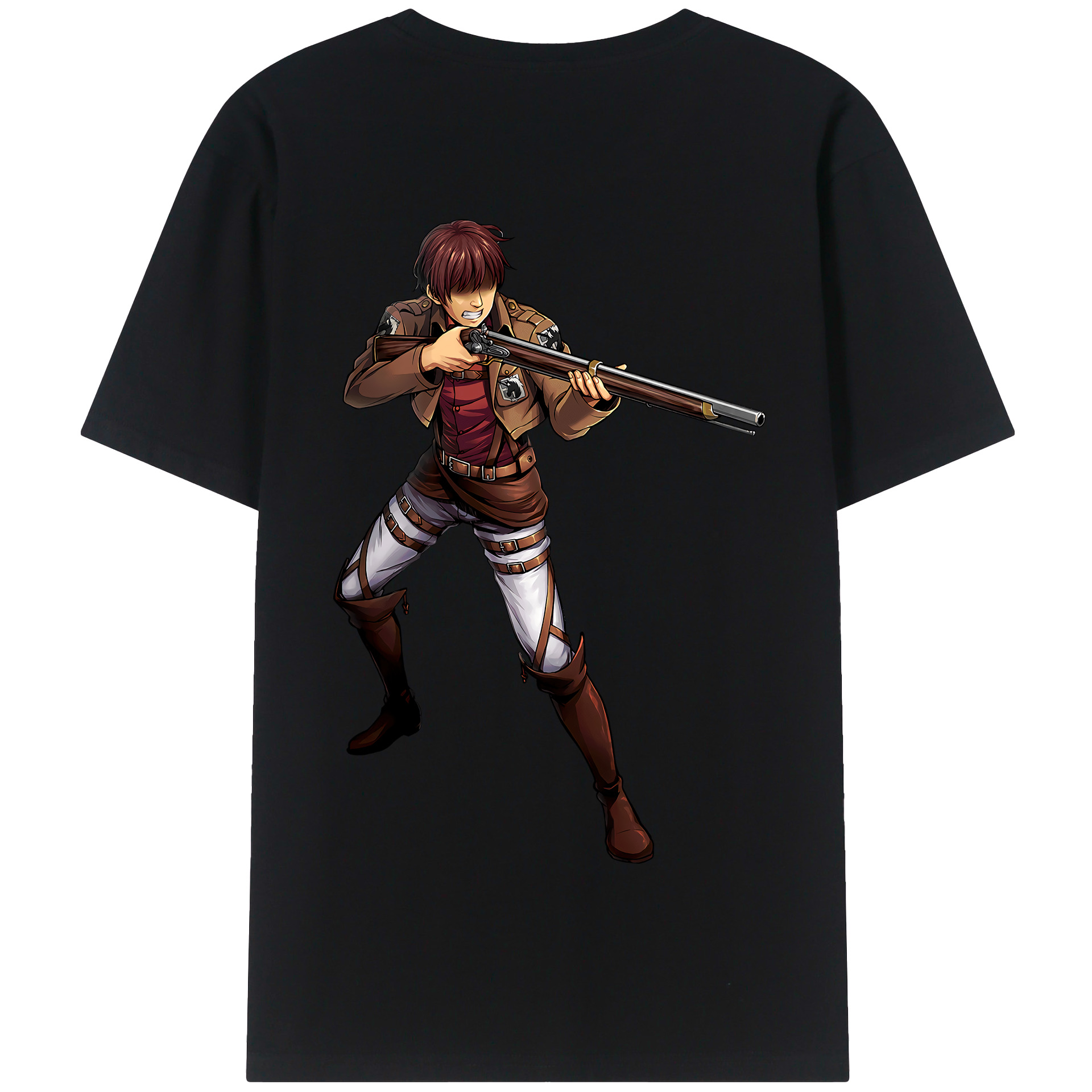 （画像用） 進撃の巨人 Attack on Titan 綿100％半袖Tシャツ（背面プリント）