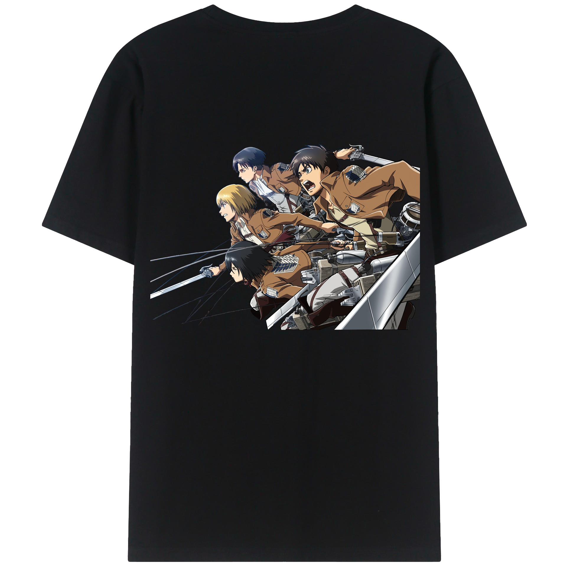 （画像用） 進撃の巨人 Attack on Titan 綿100％半袖Tシャツ（背面プリント）