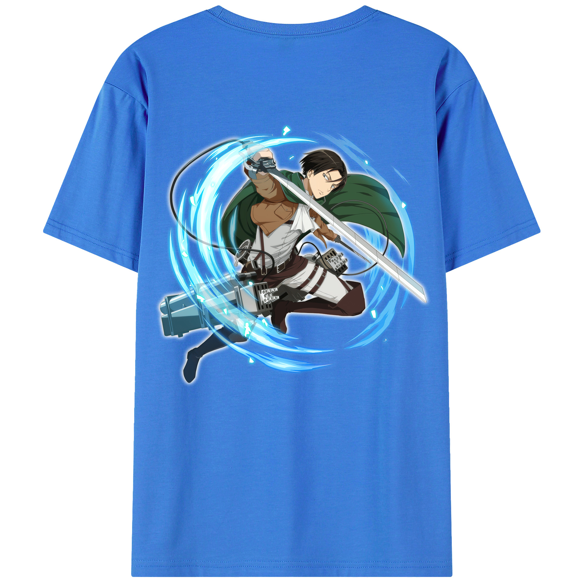 （画像用） 進撃の巨人 リヴァイ·アッカーマン Attack on Titan Levi Ackerman 綿100％半袖Tシャツ（背面プリント）