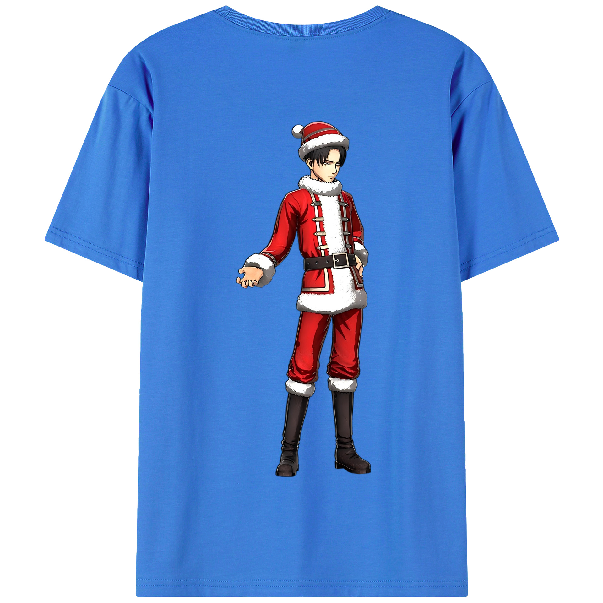 （画像用） 進撃の巨人 リヴァイ·アッカーマン Attack on Titan Levi Ackerman 綿100％半袖Tシャツ（背面プリント）
