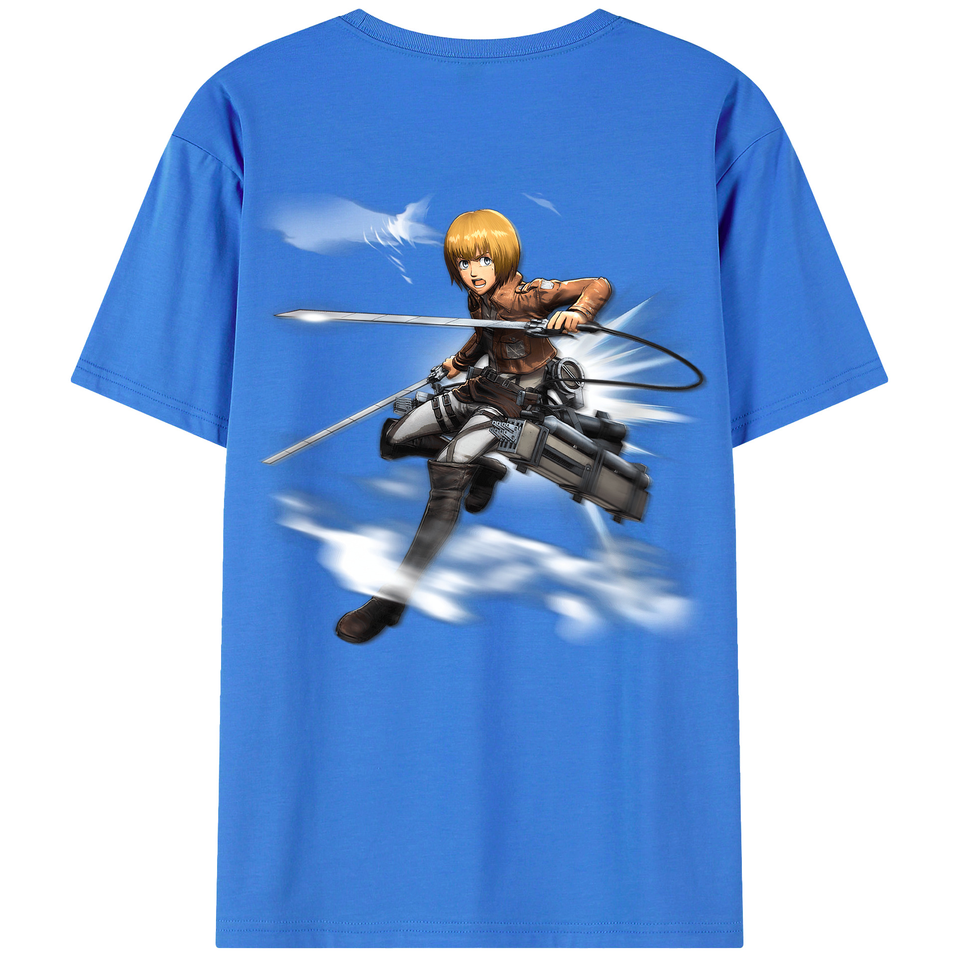 （画像用） 進撃の巨人 アルミン·アルレルト Attack on Titan Armin Arlert 綿100％半袖Tシャツ（背面プリント）