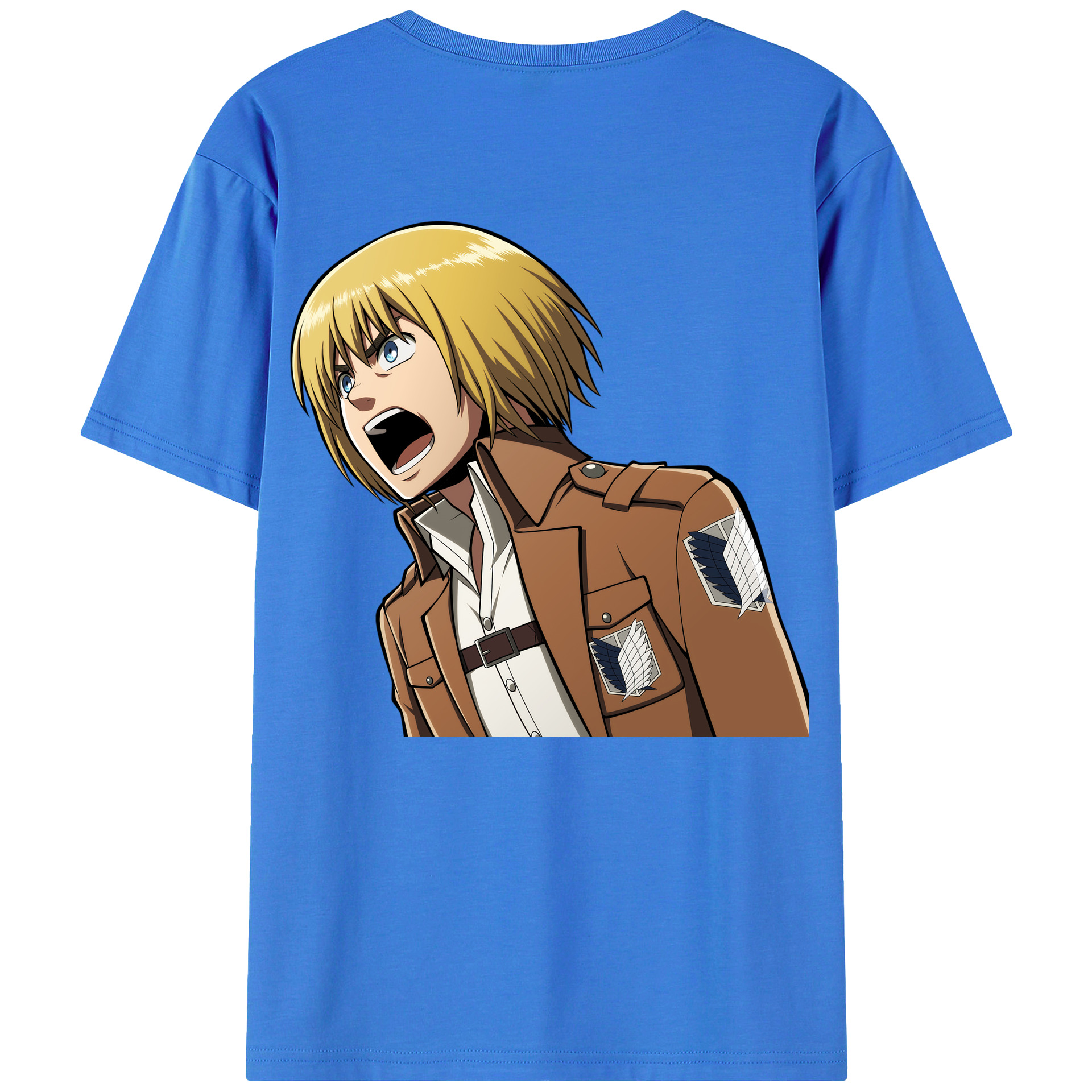 （画像用） 進撃の巨人 アルミン·アルレルト Attack on Titan Armin Arlert 綿100％半袖Tシャツ（背面プリント）
