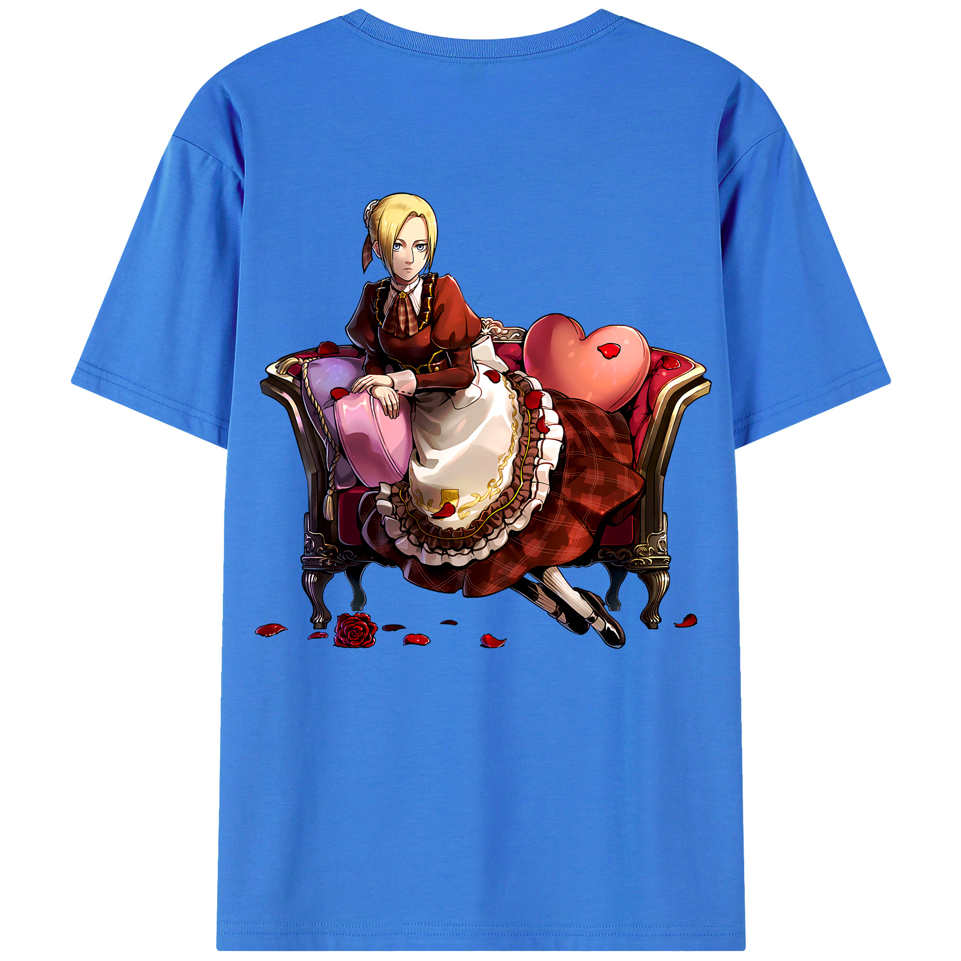 （画像用） 進撃の巨人 アニ・レオンハート Attack on Titan Annie Leonhart 綿100％半袖Tシャツ（背面プリント）