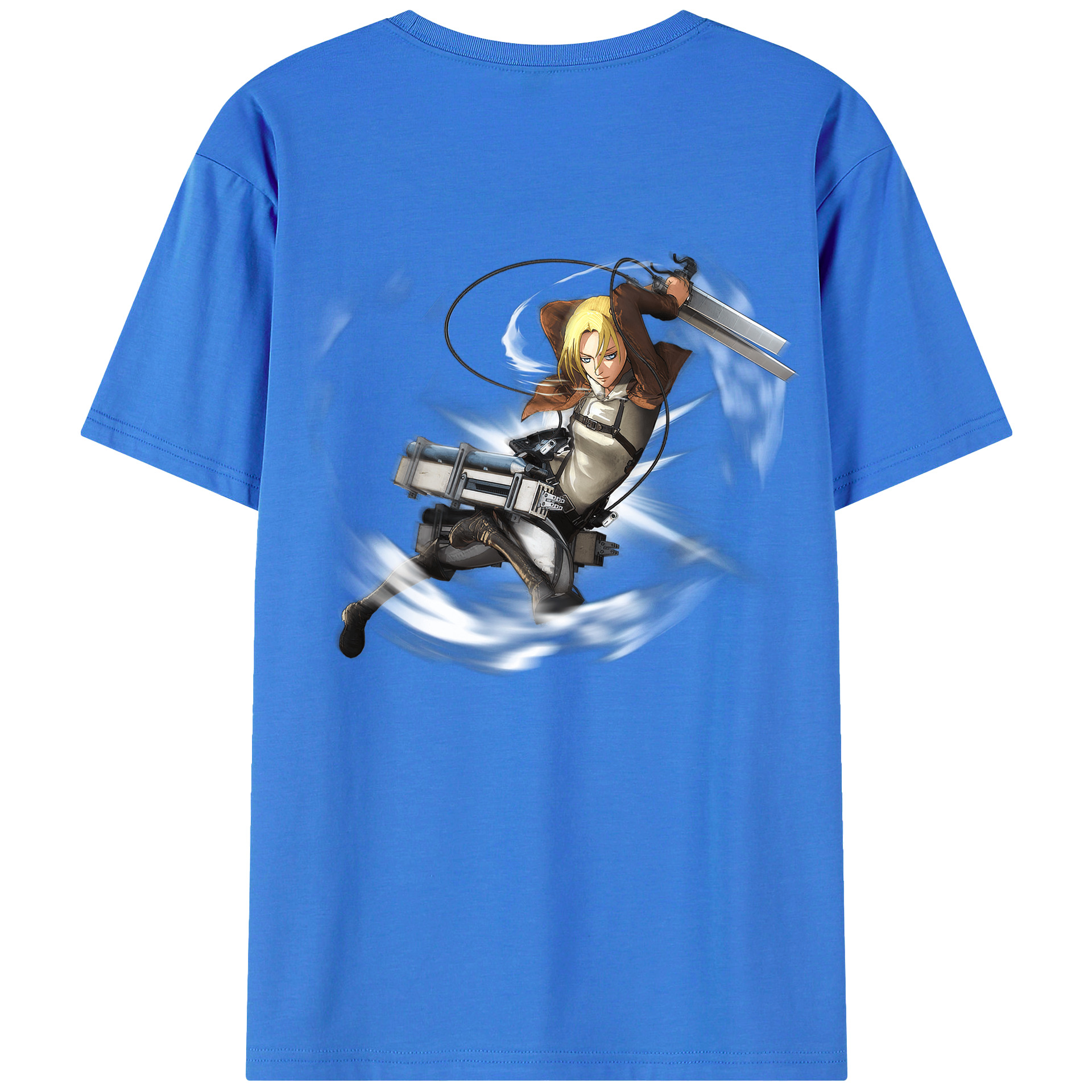 （画像用） 進撃の巨人 アニ・レオンハート Attack on Titan Annie Leonhart 綿100％半袖Tシャツ（背面プリント）