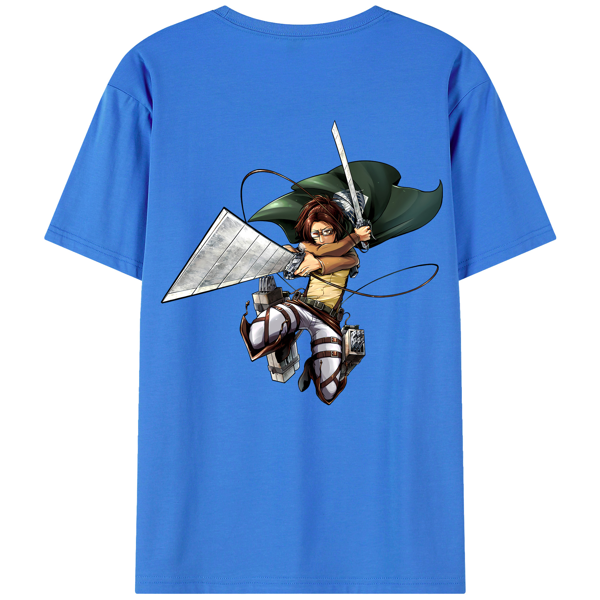 （画像用） 進撃の巨人 ハンジ·ゾエ Attack on Titan Hanji Zoe 綿100％半袖Tシャツ（背面プリント）