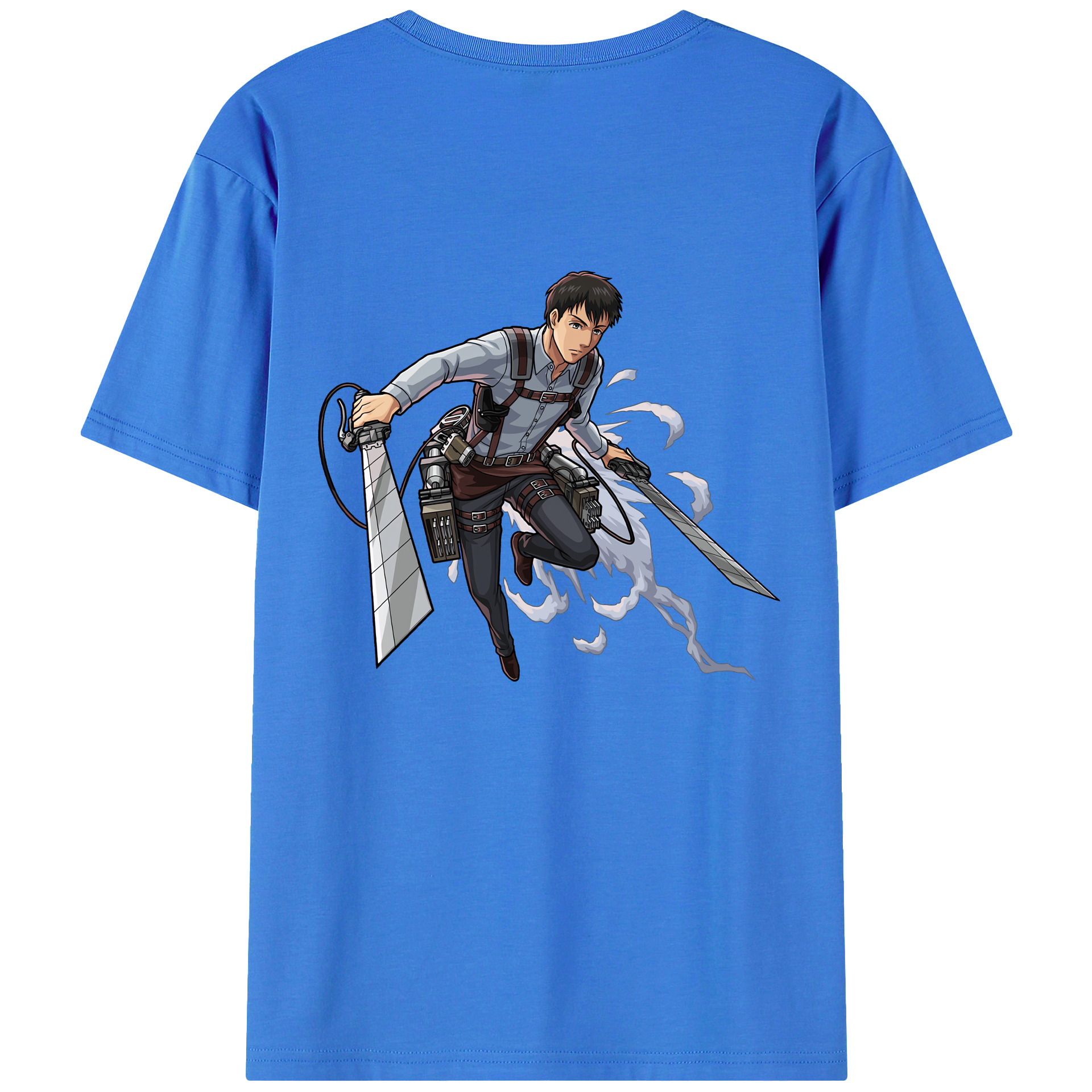（画像用） 進撃の巨人 ベルトルト・フーバー Attack on Titan Bertholdt Hoover 綿100％半袖Tシャツ（背面プリント）