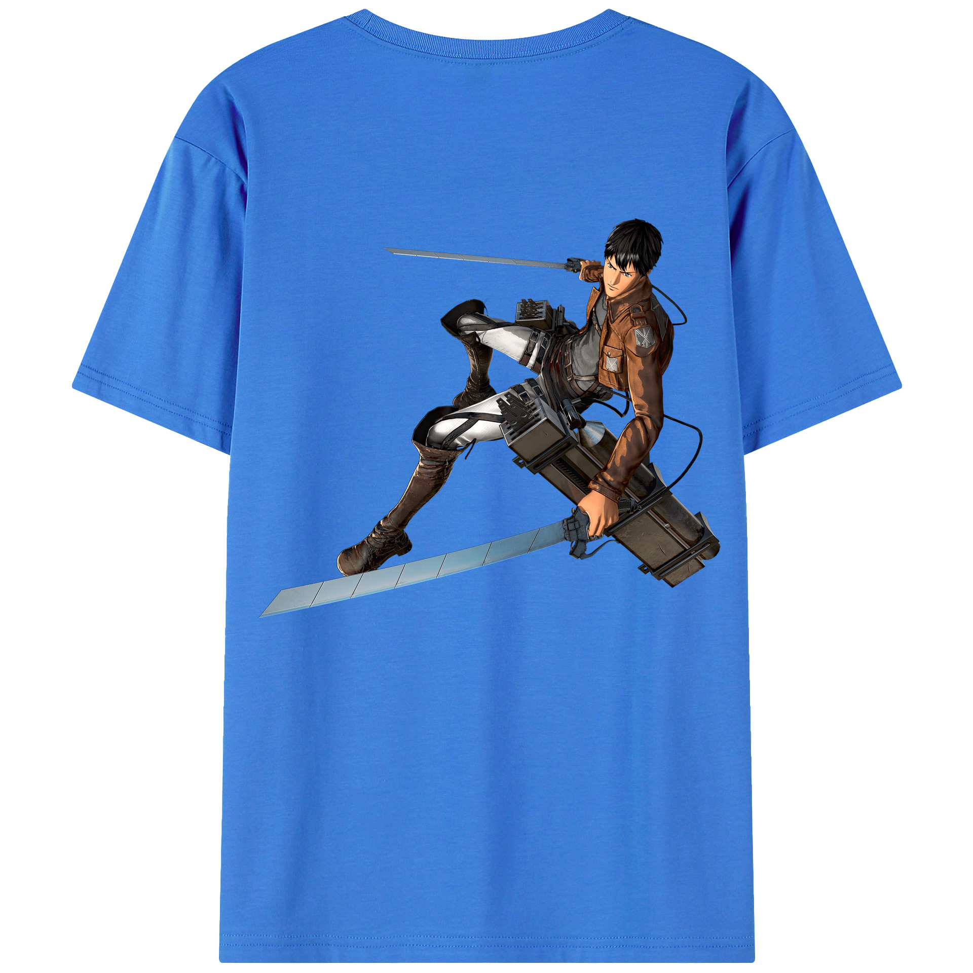 （画像用） 進撃の巨人 ベルトルト・フーバー Attack on Titan Bertholdt Hoover 綿100％半袖Tシャツ（背面プリント）