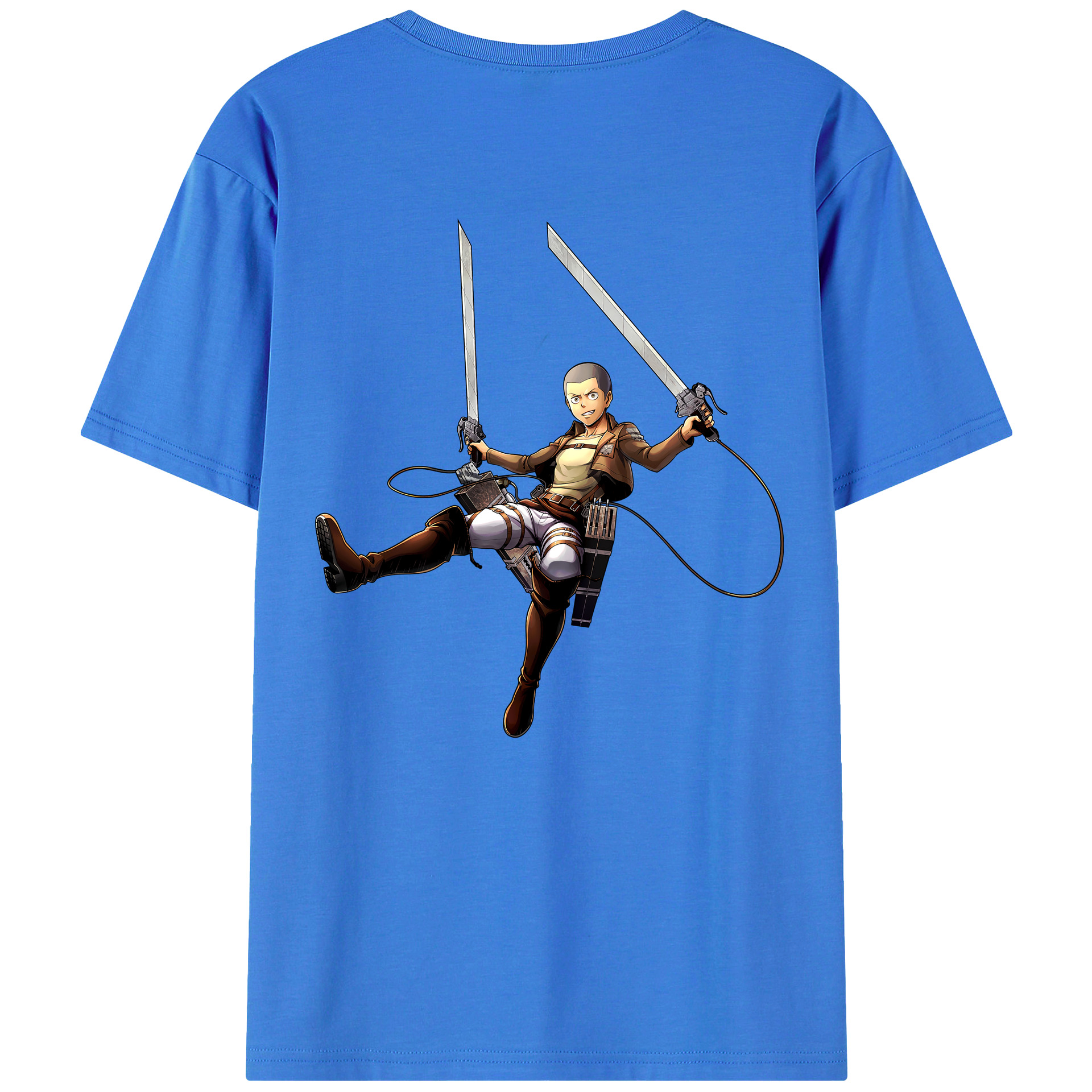 （画像用） 進撃の巨人 コニー·スプリンガー Attack on Titan Connie Springer 綿100％半袖Tシャツ（背面プリント）