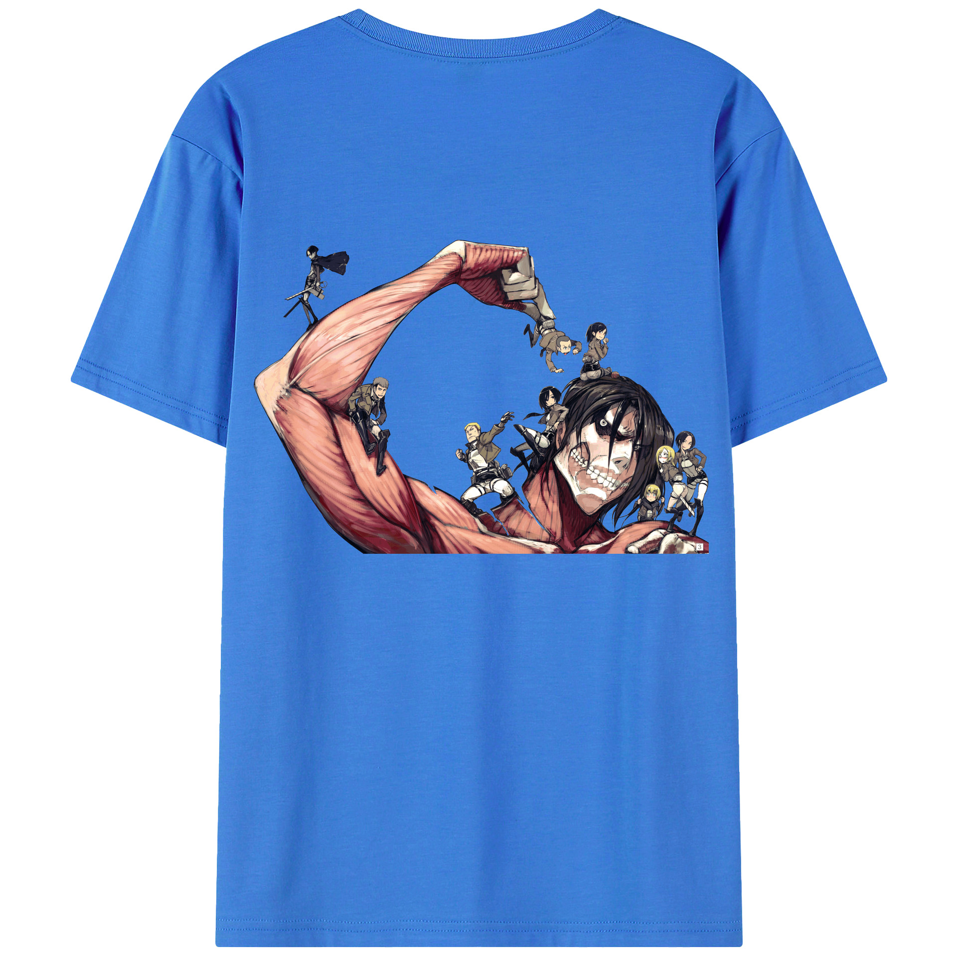 （画像用） 進撃の巨人 Attack on Titan 綿100％半袖Tシャツ（背面プリント）