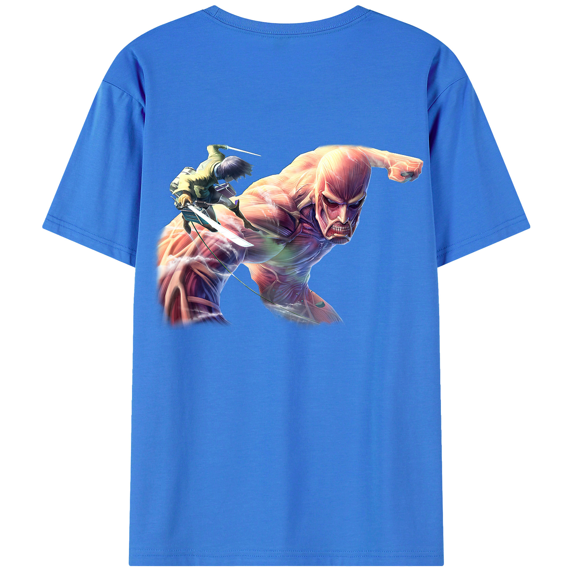 （画像用） 進撃の巨人 Attack on Titan 綿100％半袖Tシャツ（背面プリント）