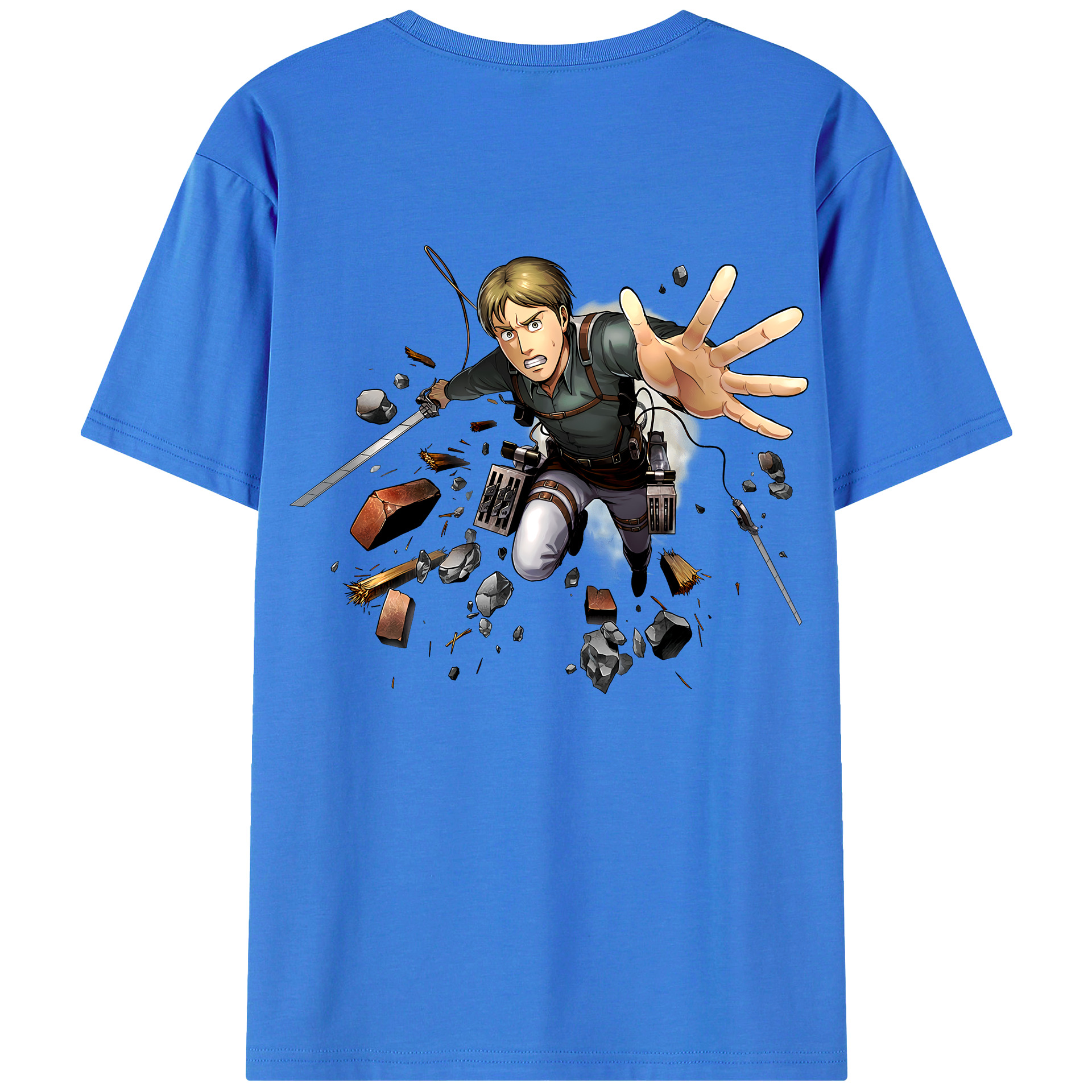 （画像用） 進撃の巨人 Attack on Titan 綿100％半袖Tシャツ（背面プリント）
