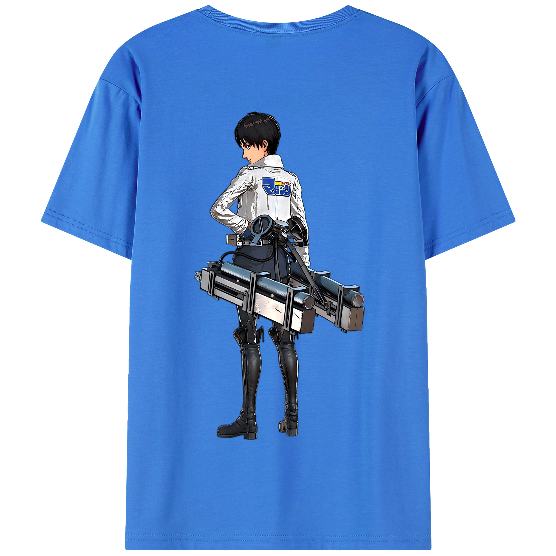 （画像用） 進撃の巨人 エレン･イェーガー Attack on Titan Eren Jäger 綿100％半袖Tシャツ（背面プリント）