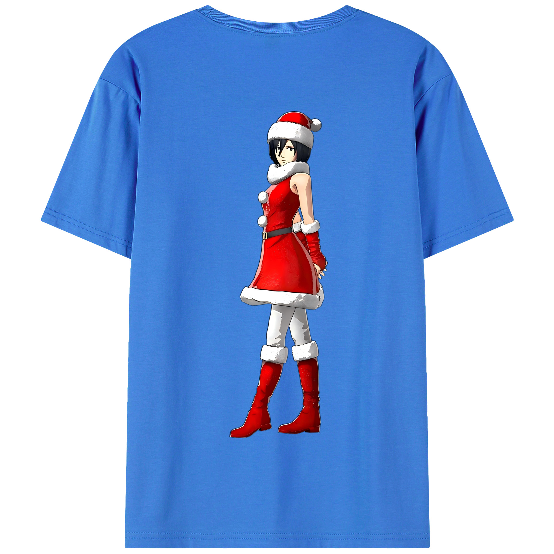 （画像用） 進撃の巨人 ミカサ·アッカーマン Attack on Titan Mikasa Ackerman 綿100％半袖Tシャツ（背面プリント）