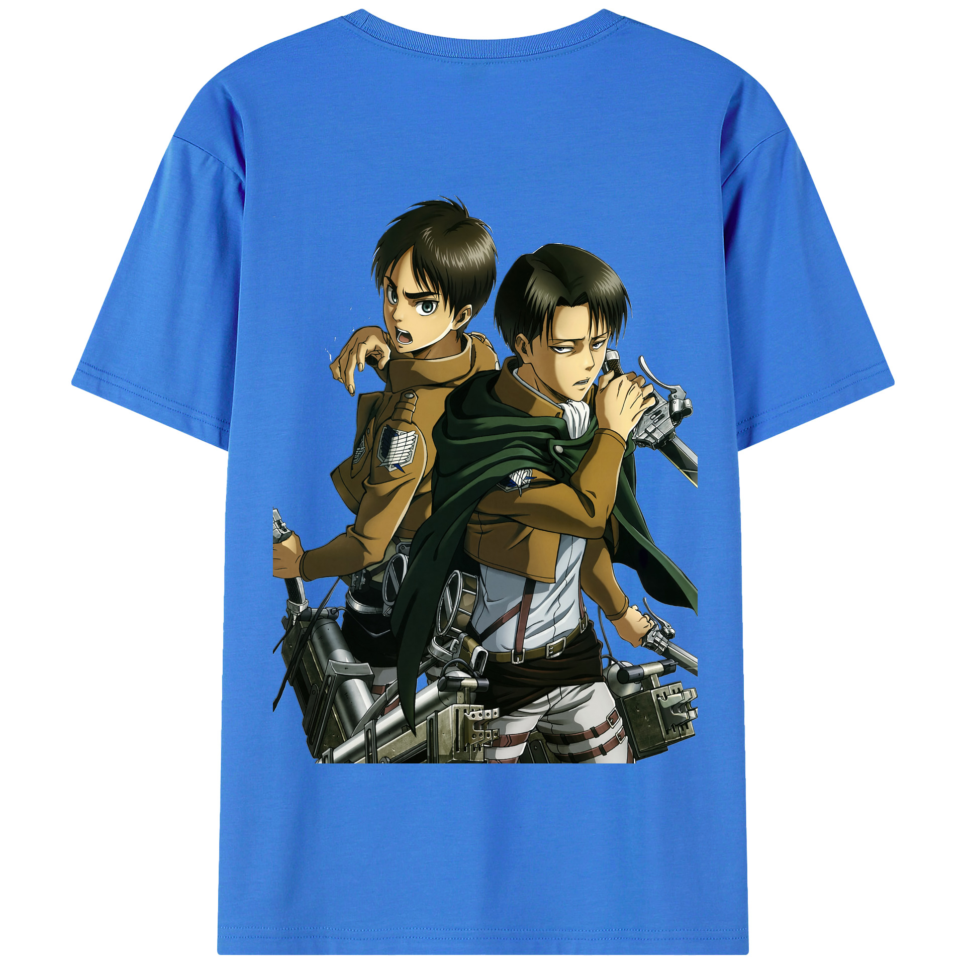 （画像用） 進撃の巨人 リヴァイ·アッカーマン Attack on Titan Levi Ackerman 綿100％半袖Tシャツ（背面プリント）