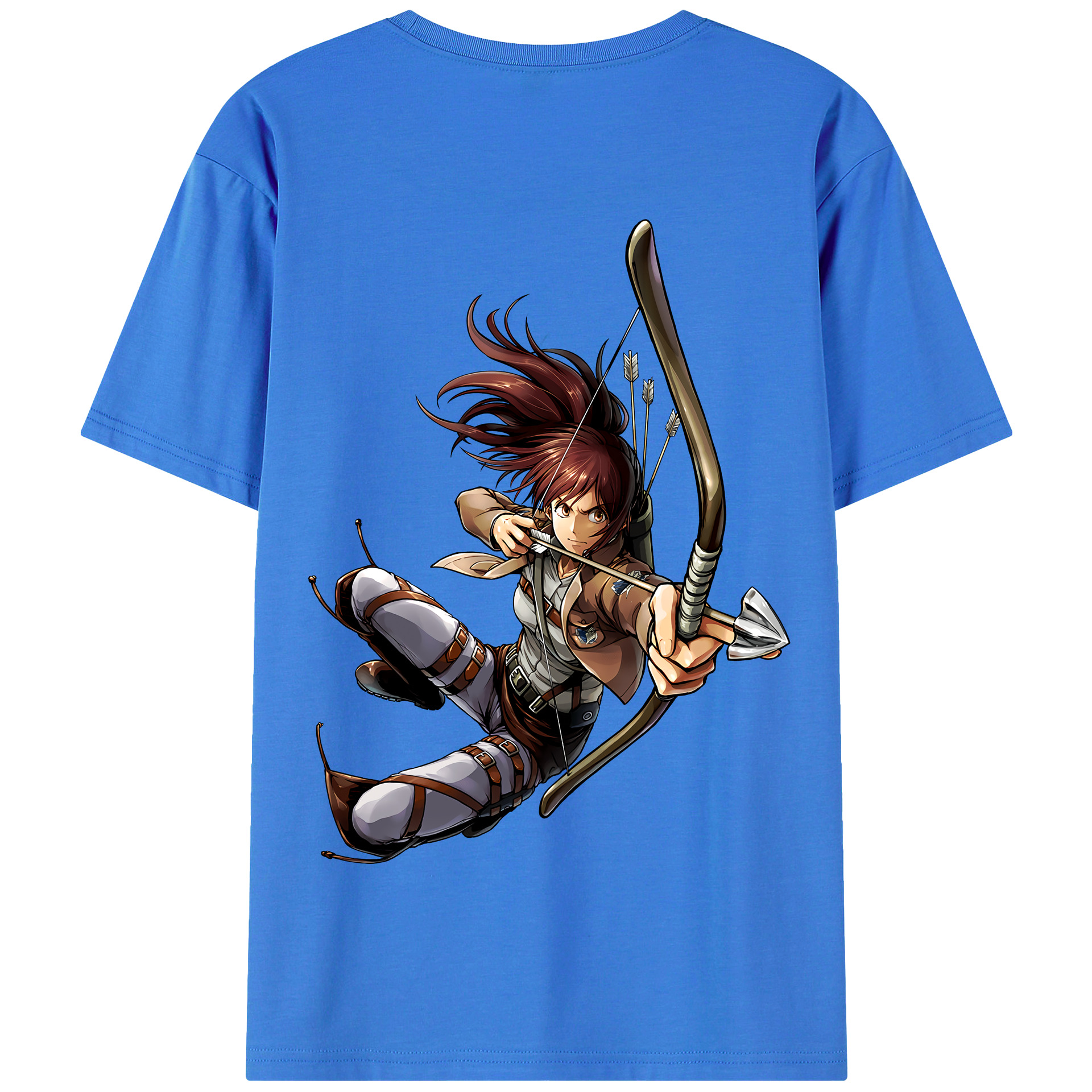（画像用） 進撃の巨人 サシャ·ブラウス Attack on Titan Sasha Blaus 綿100％半袖Tシャツ（背面プリント）