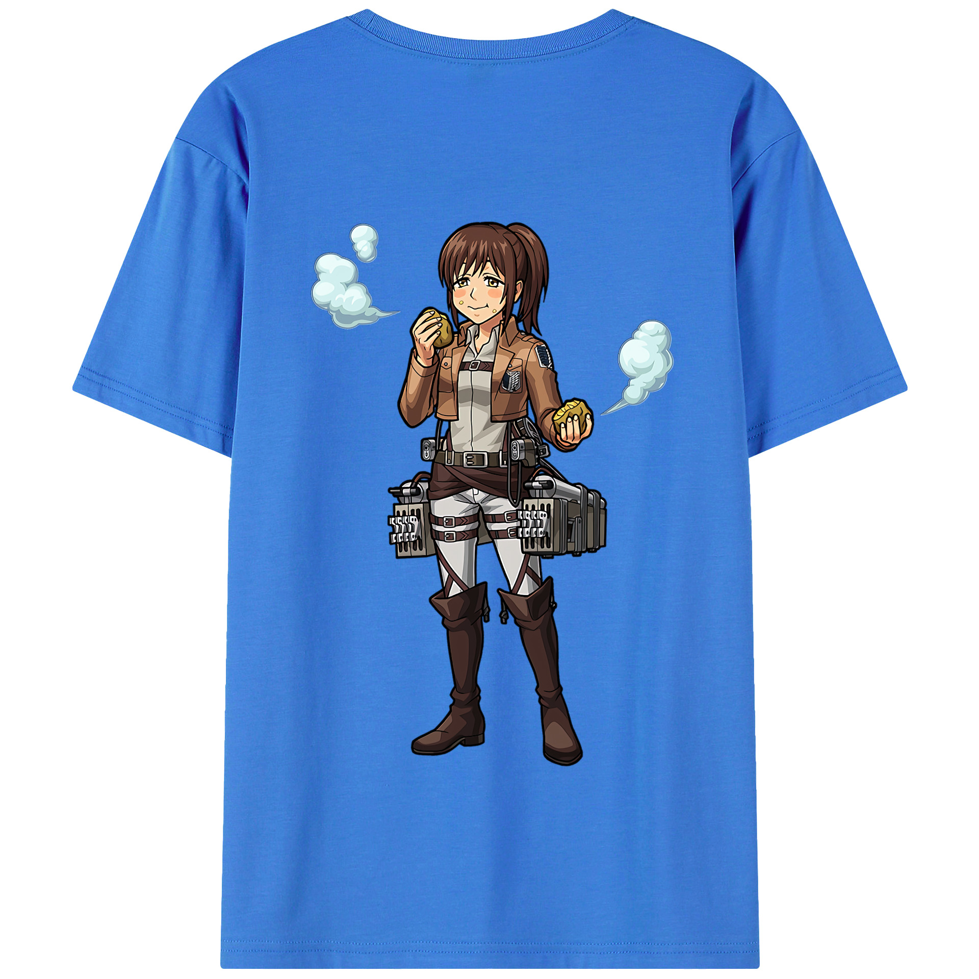 （画像用） 進撃の巨人 サシャ·ブラウス Attack on Titan Sasha Blaus 綿100％半袖Tシャツ（背面プリント）
