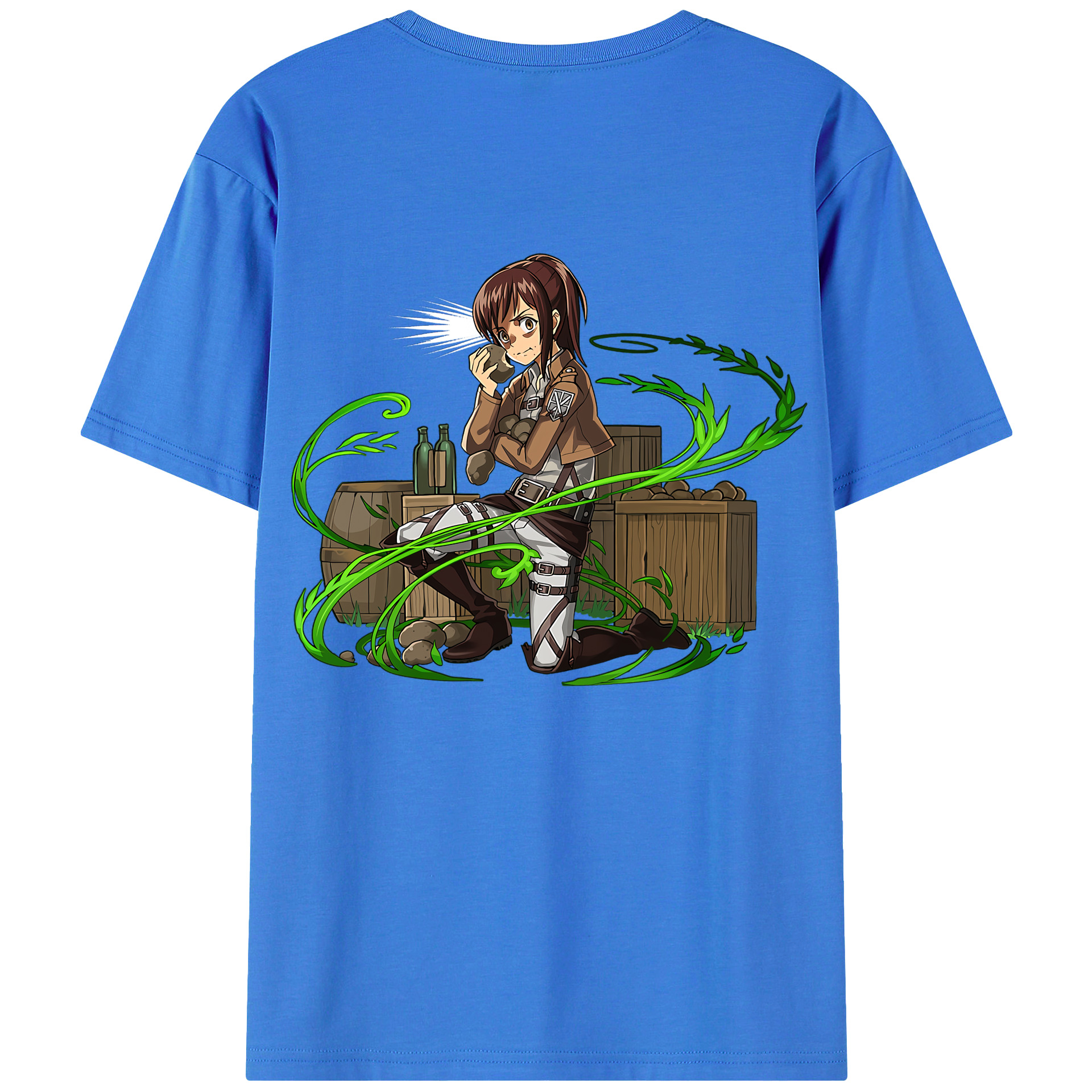 （画像用） 進撃の巨人 サシャ·ブラウス Attack on Titan Sasha Blaus 綿100％半袖Tシャツ（背面プリント）