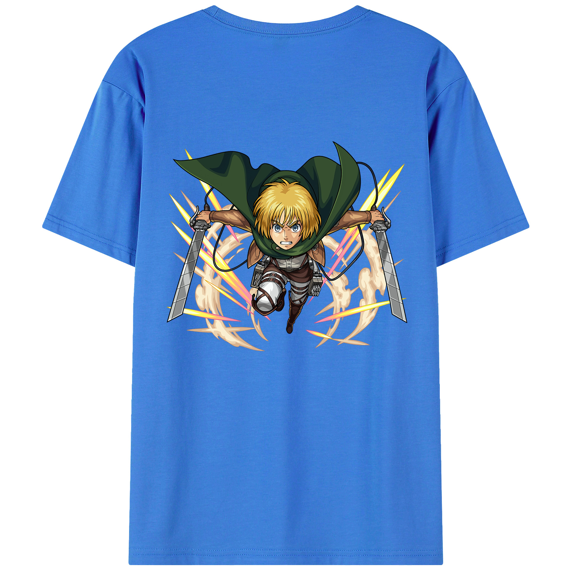 （画像用） 進撃の巨人 アルミン·アルレルト Attack on Titan Armin Arlert 綿100％半袖Tシャツ（背面プリント）