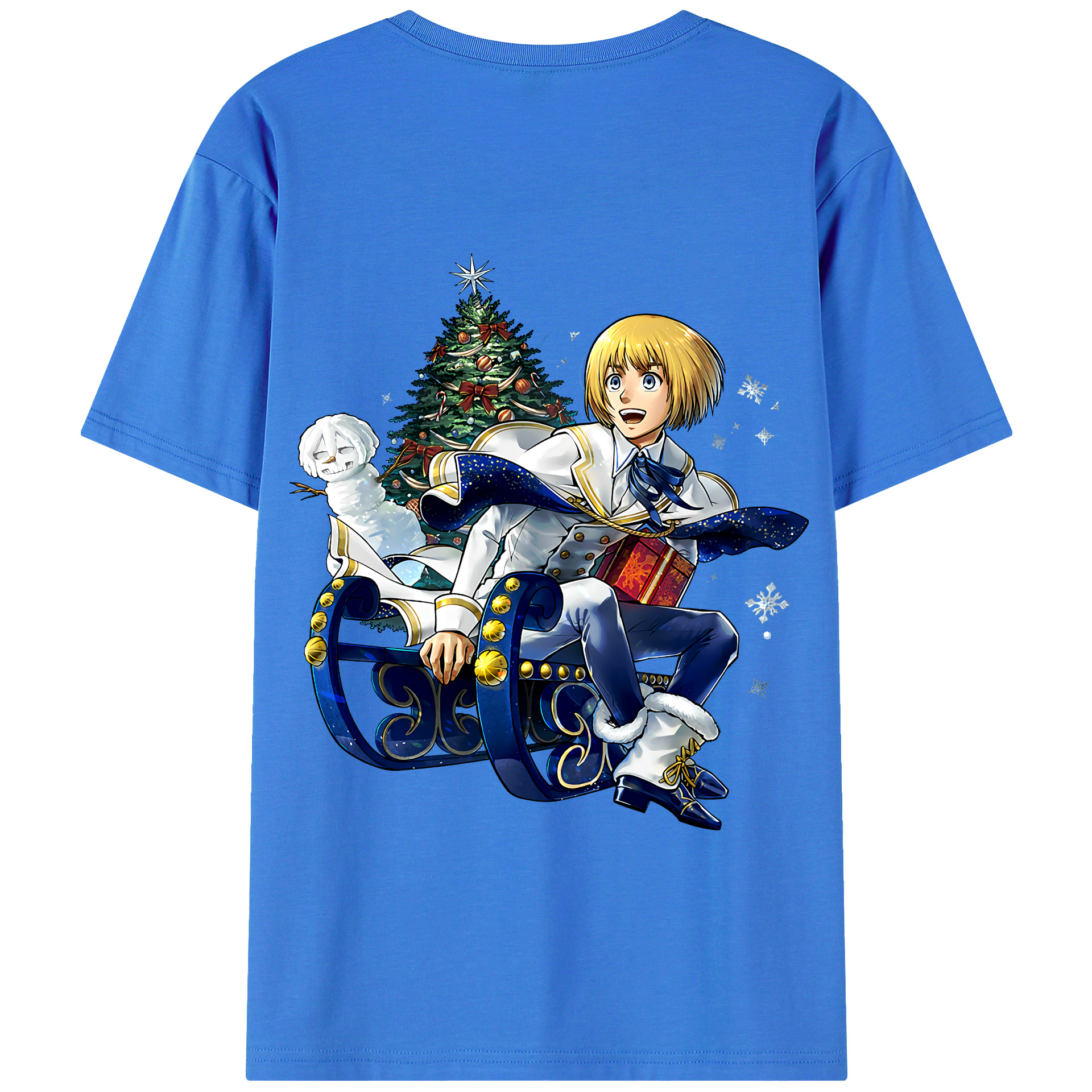 （画像用） 進撃の巨人 アルミン·アルレルト Attack on Titan Armin Arlert 綿100％半袖Tシャツ（背面プリント）