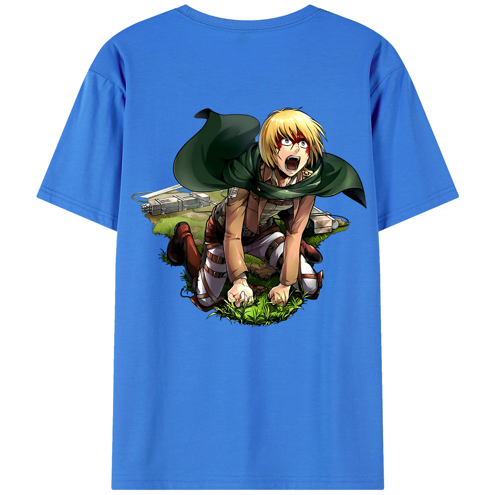 （画像用） 進撃の巨人 アルミン·アルレルト Attack on Titan Armin Arlert 綿100％半袖Tシャツ（背面プリント）