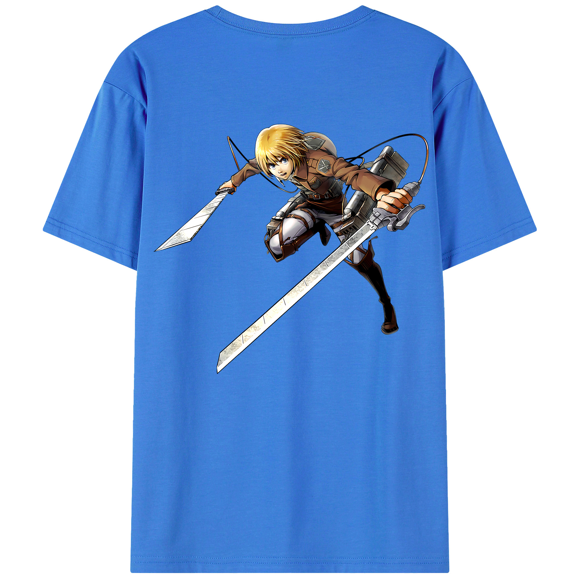 （画像用） 進撃の巨人 アルミン·アルレルト Attack on Titan Armin Arlert 綿100％半袖Tシャツ（背面プリント）