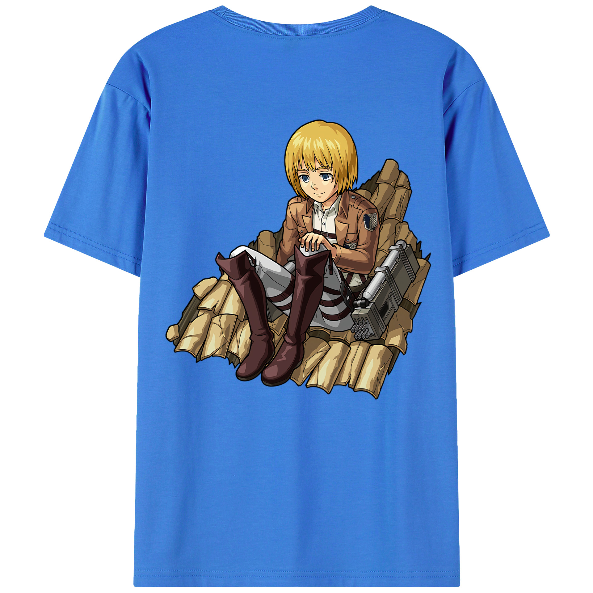 （画像用） 進撃の巨人 アルミン·アルレルト Attack on Titan Armin Arlert 綿100％半袖Tシャツ（背面プリント）