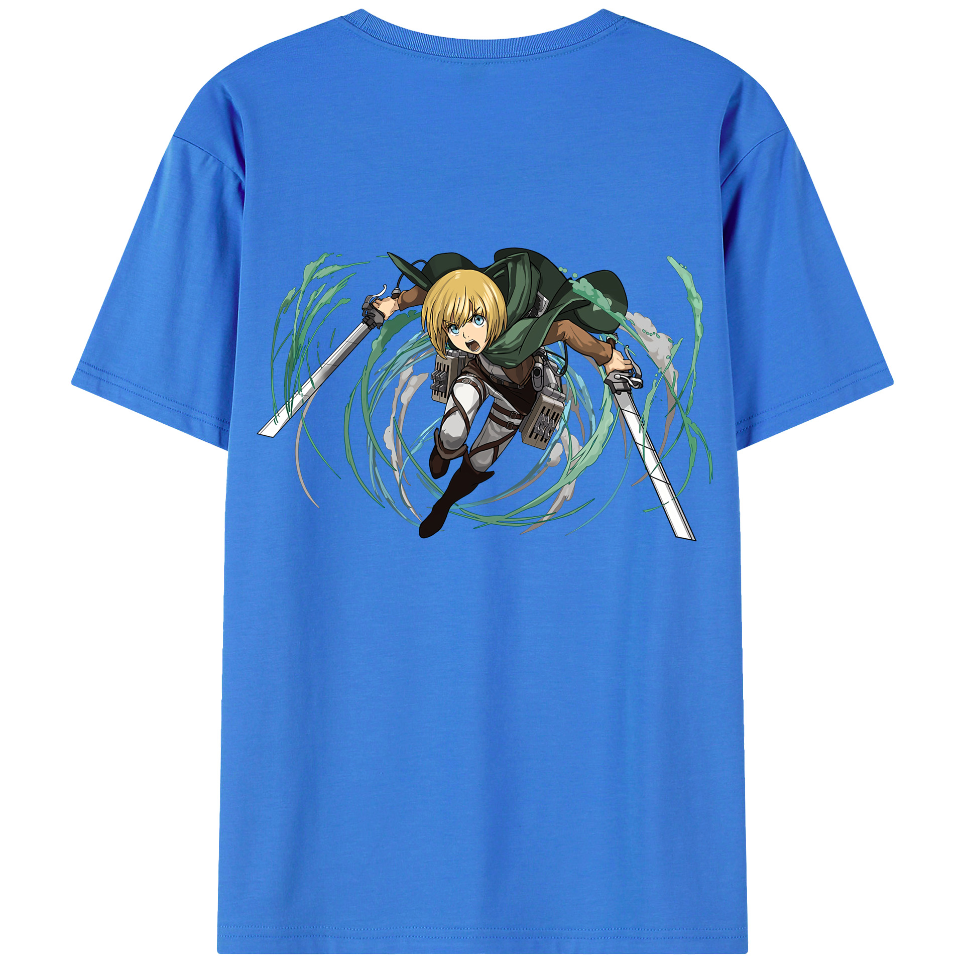 （画像用） 進撃の巨人 アルミン·アルレルト Attack on Titan Armin Arlert 綿100％半袖Tシャツ（背面プリント）