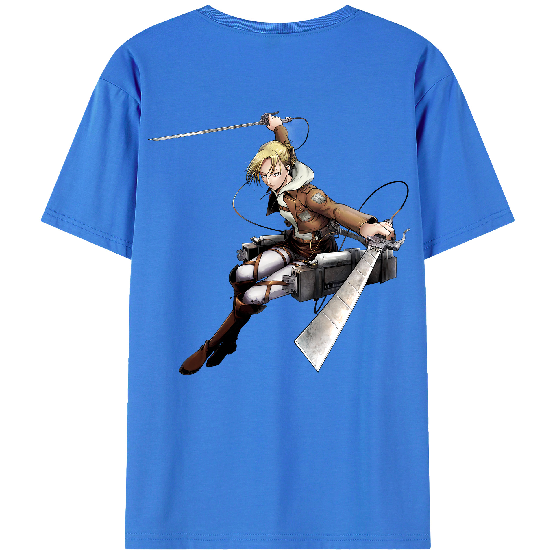 （画像用） 進撃の巨人 アニ・レオンハート Attack on Titan Annie Leonhart 綿100％半袖Tシャツ（背面プリント）